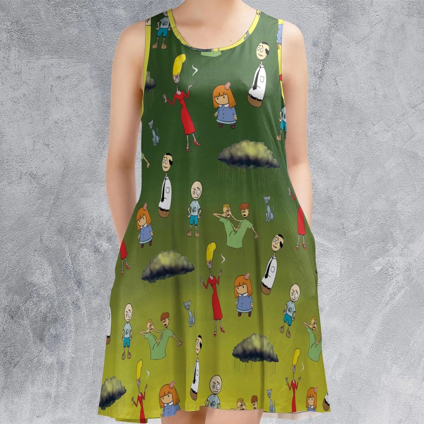Casual Sleeveless Dress - DV16T34Q