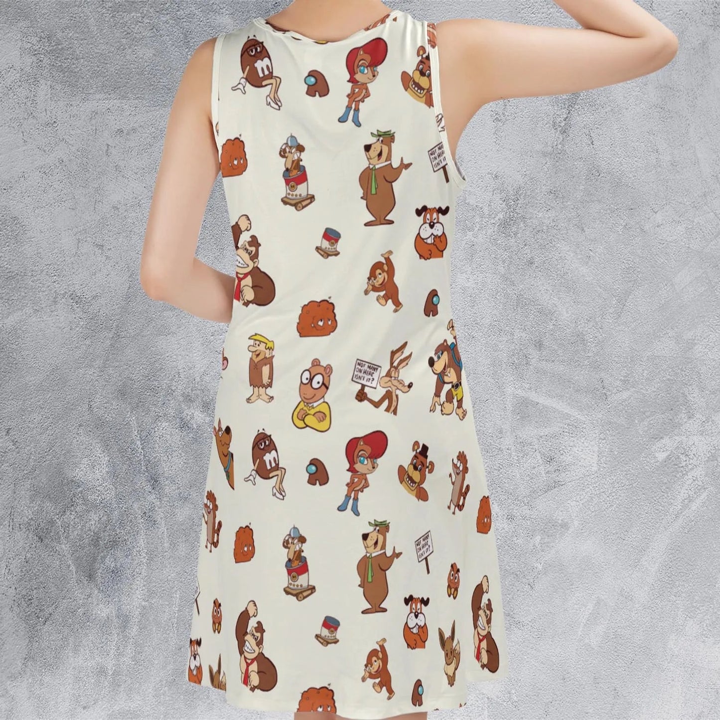 Casual Sleeveless Dress - V13VPJ1D