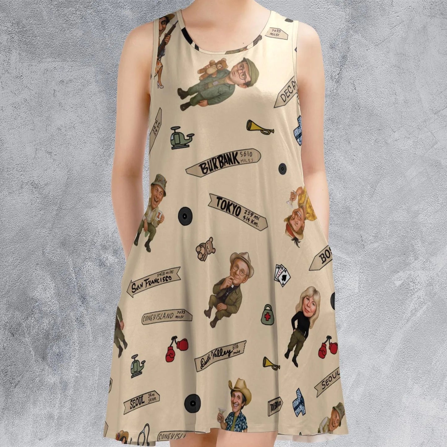 Casual Sleeveless Dress - V6PWANAA