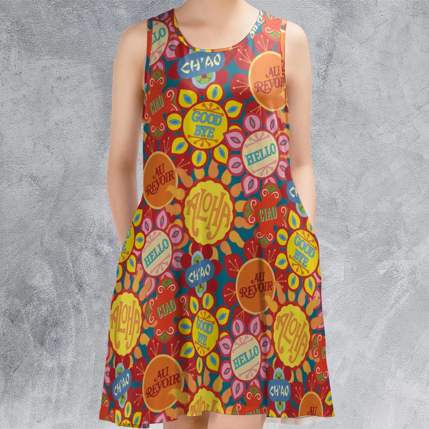 Casual Sleeveless Dress - F799K4Y8