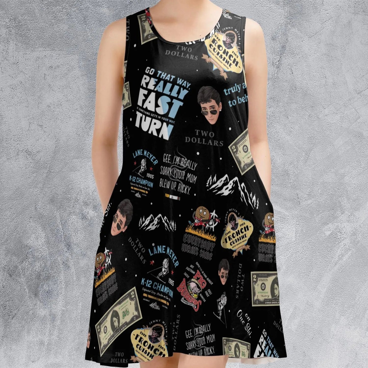 Casual Sleeveless Dress - BG1T6NRH