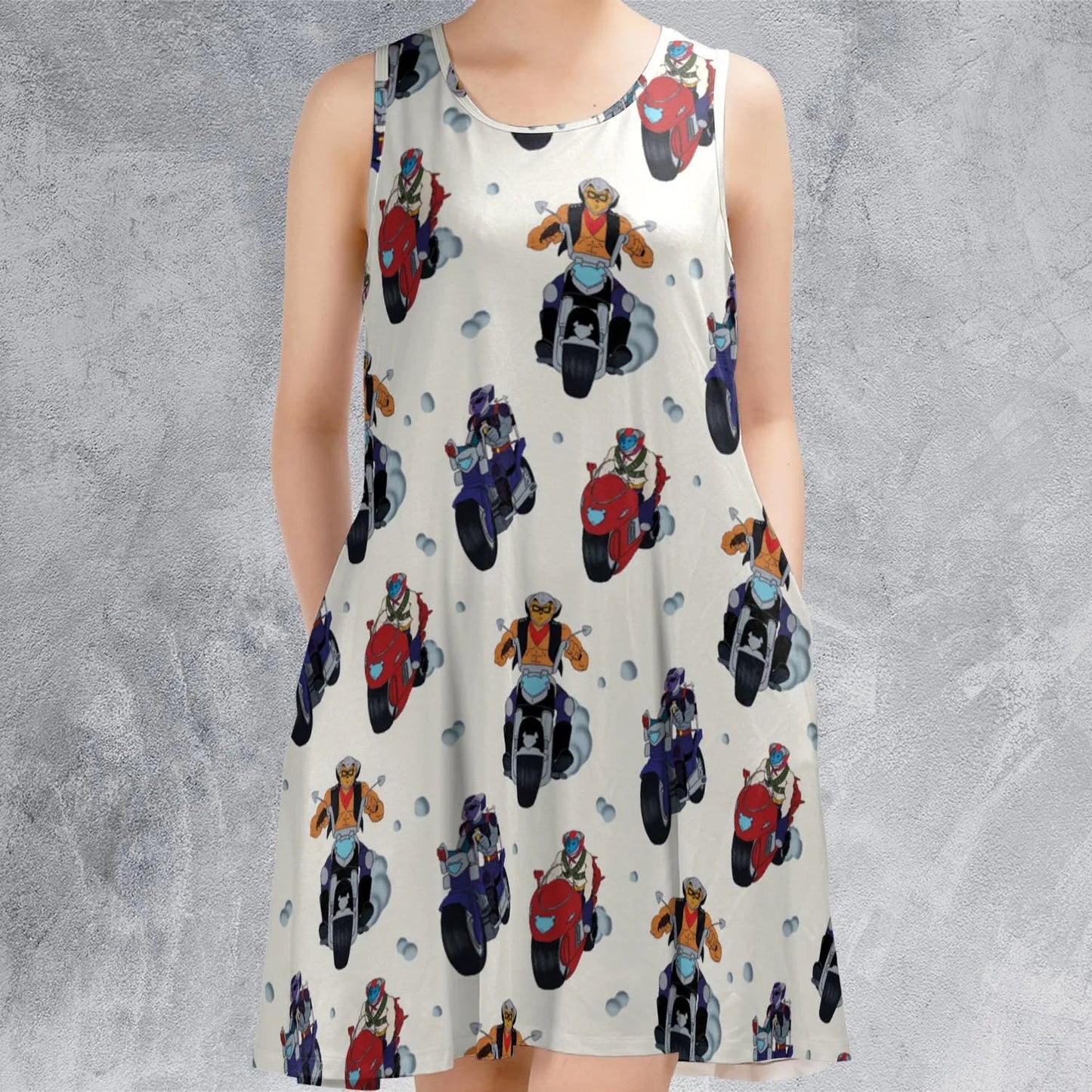 Casual Sleeveless Dress - A8P3Q3ET