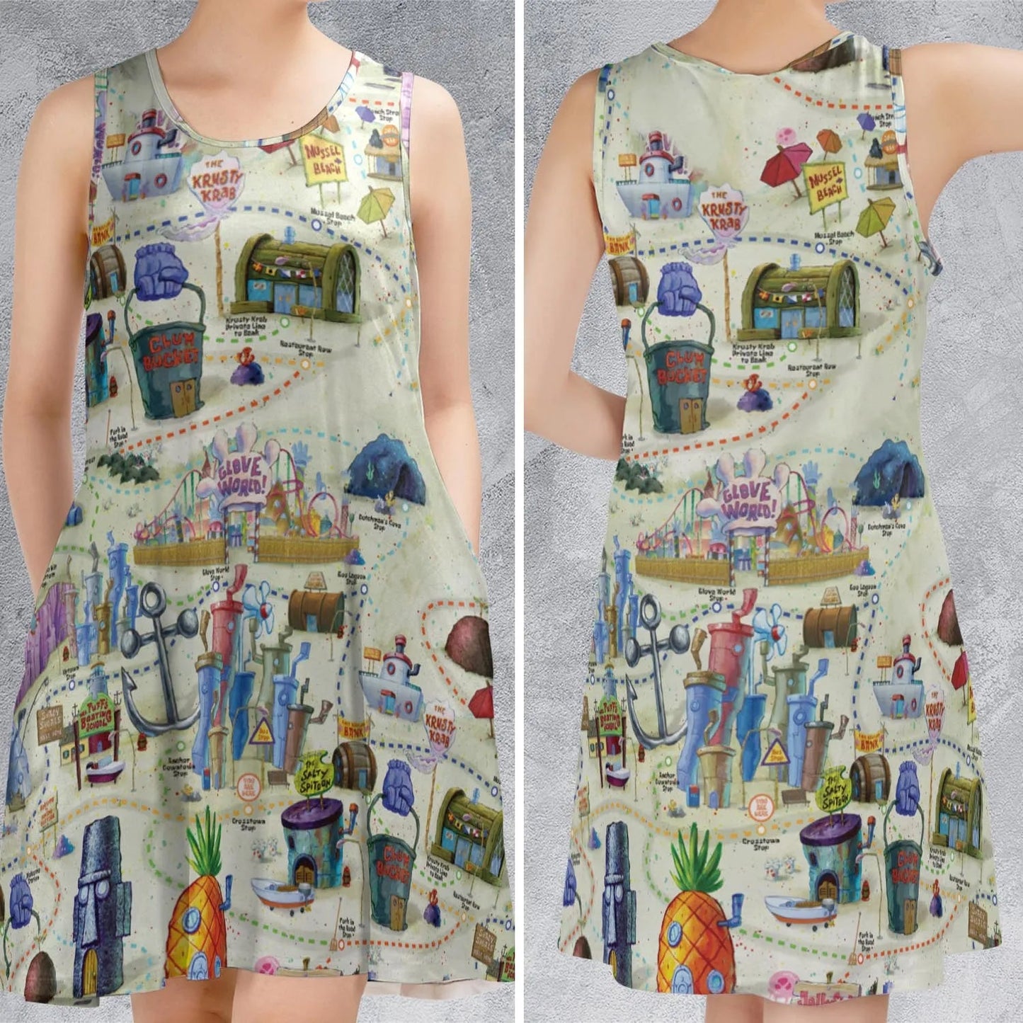 Casual Sleeveless Dress - KV8ZFUJ7