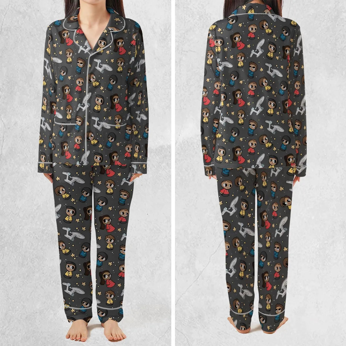 Stretch Long-Sleeve Pajamas Set - 1PQ6MMTG