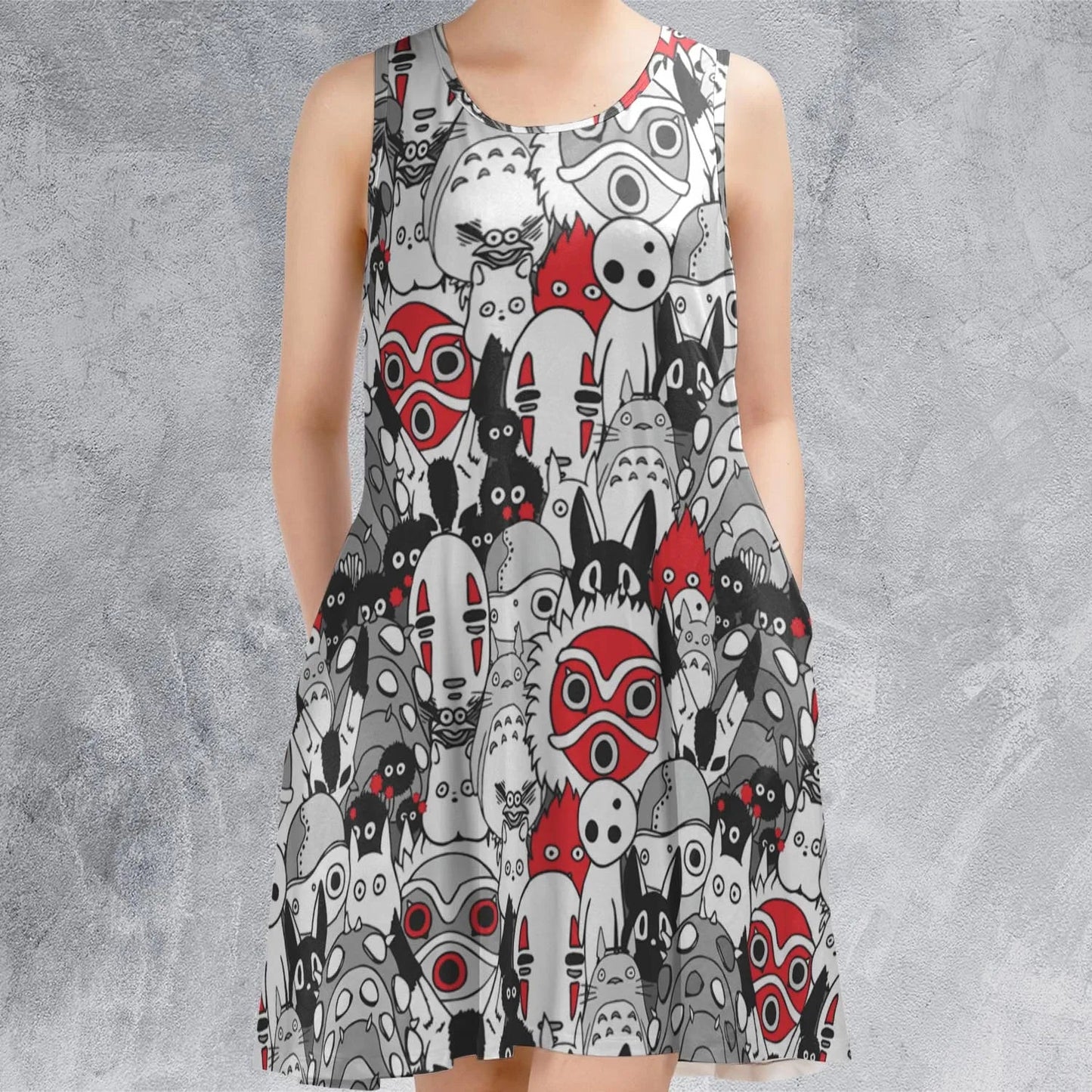 Casual Sleeveless Dress - DEHY7U5K