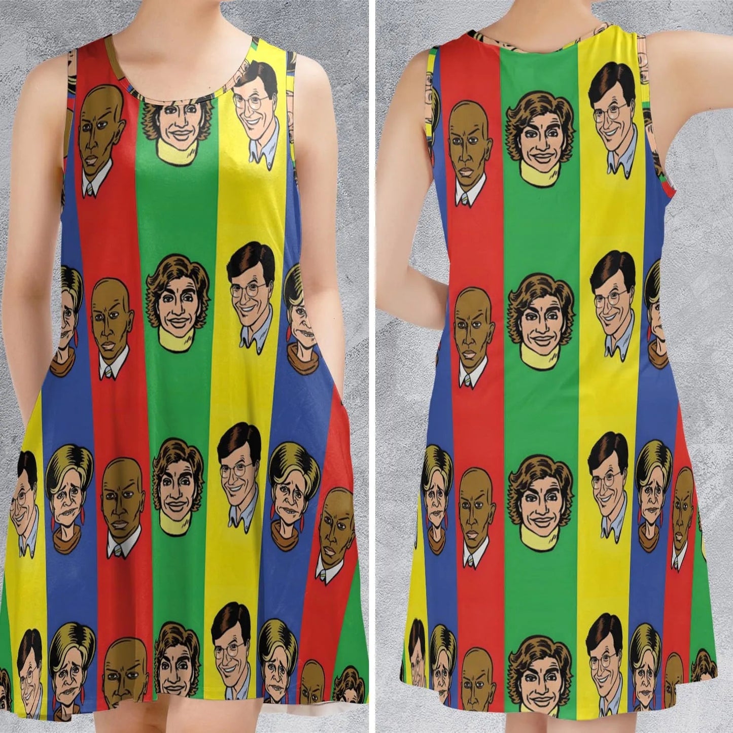 Casual Sleeveless Dress - F8NUB9HY