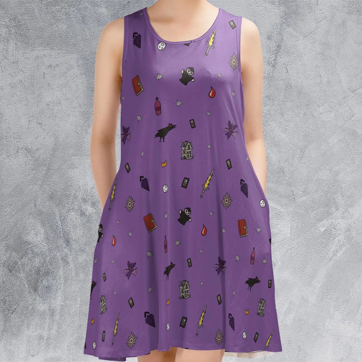 Casual Sleeveless Dress - E3B2CWN5