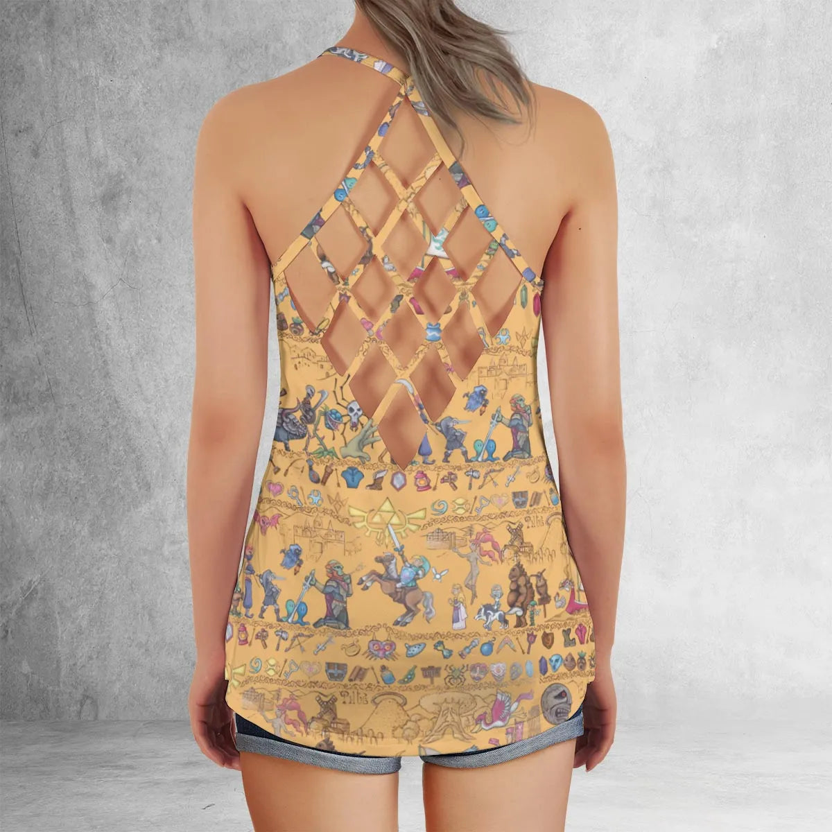 Lattice Back Tank Top - XYSAN2WP