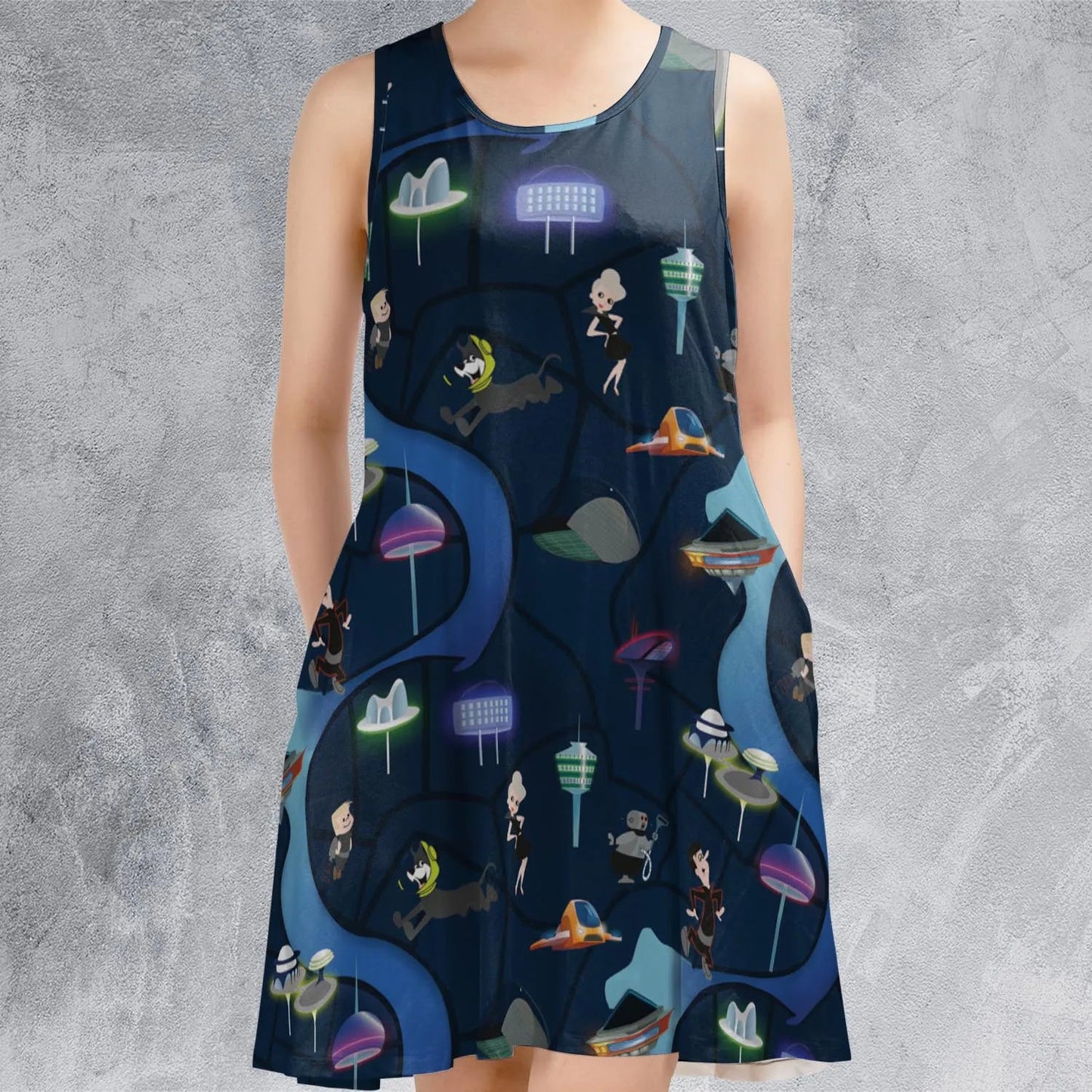 Casual Sleeveless Dress - YVD6ZEX7