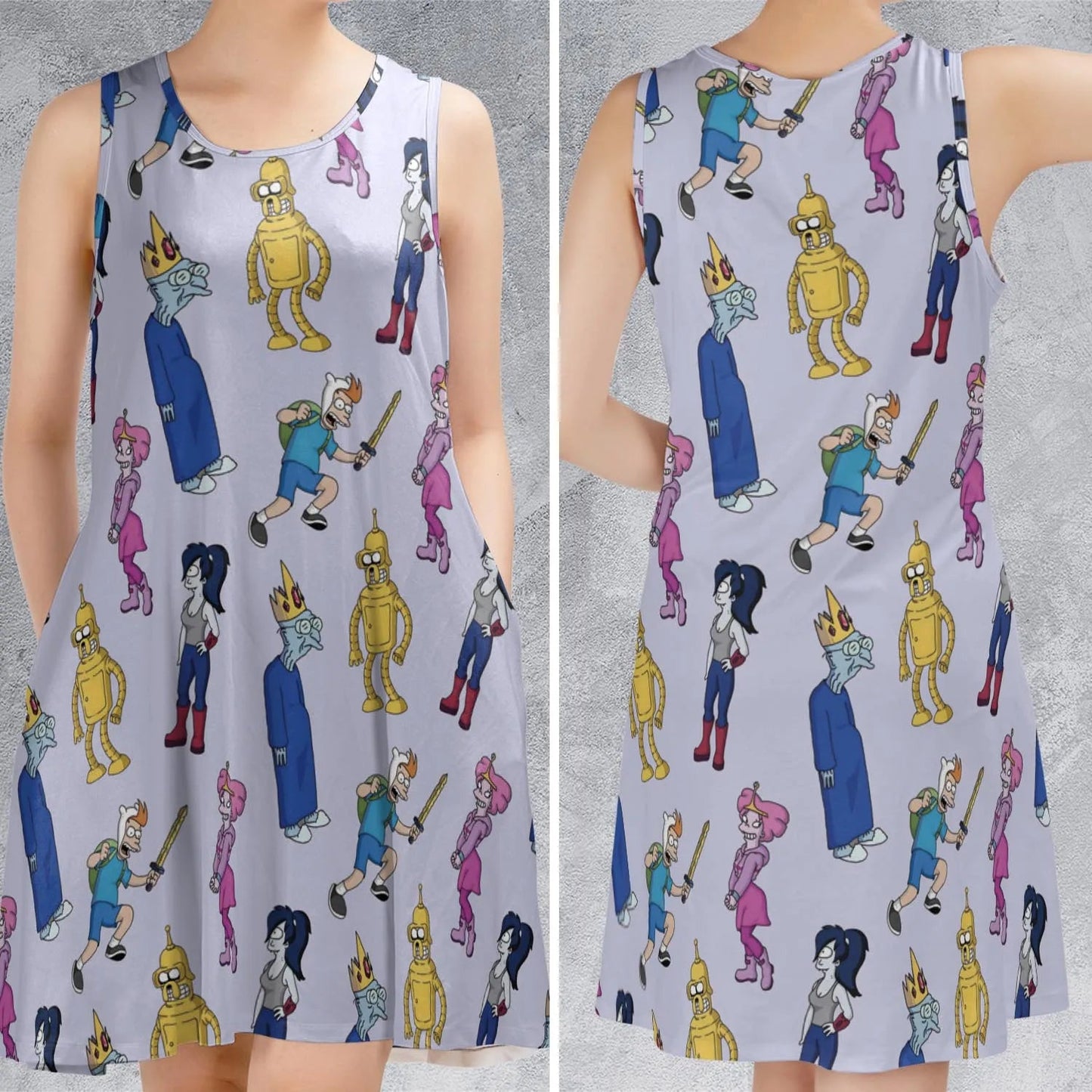 Casual Sleeveless Dress - RDL3RV3B