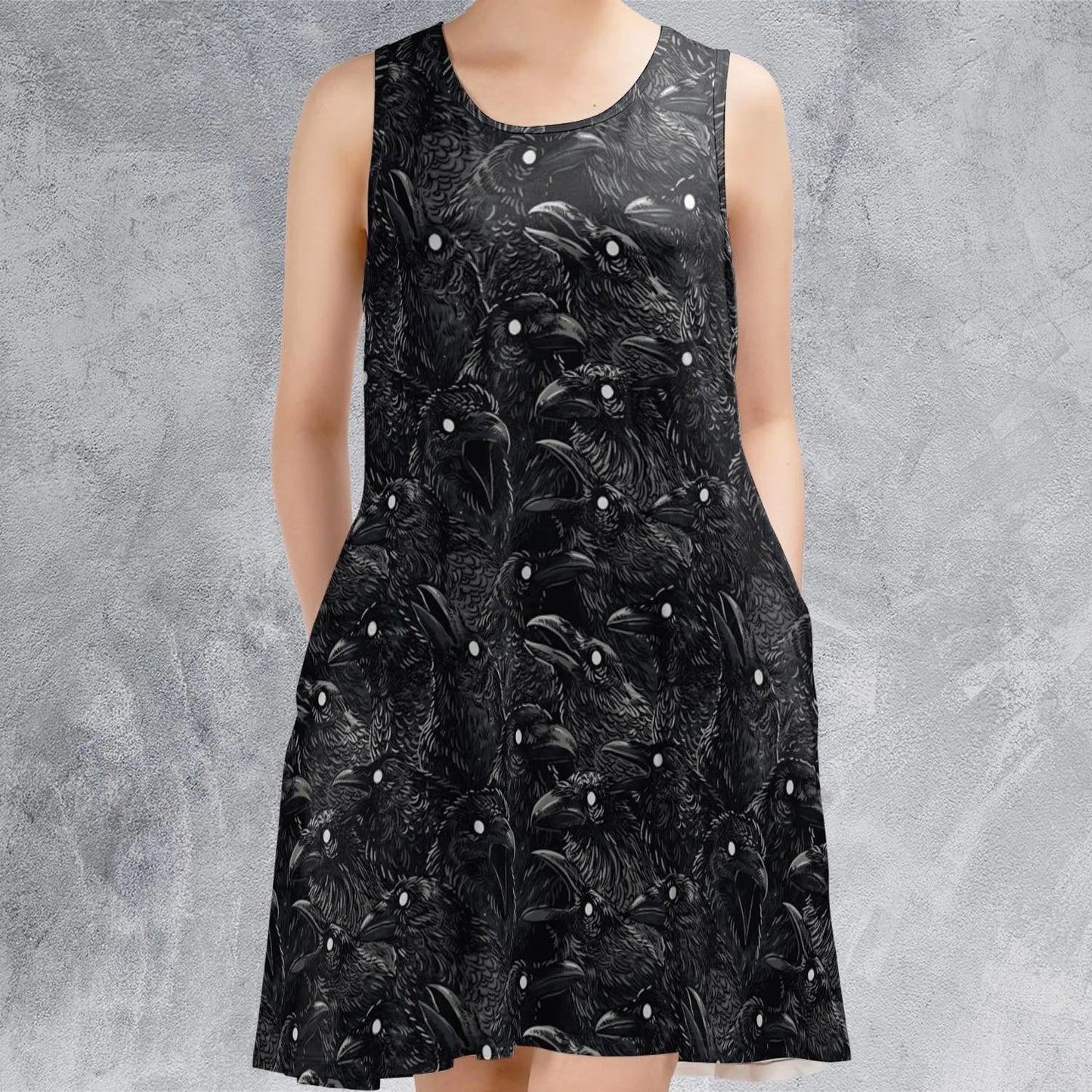 Casual Sleeveless Dress - 7D8Z9F5Y