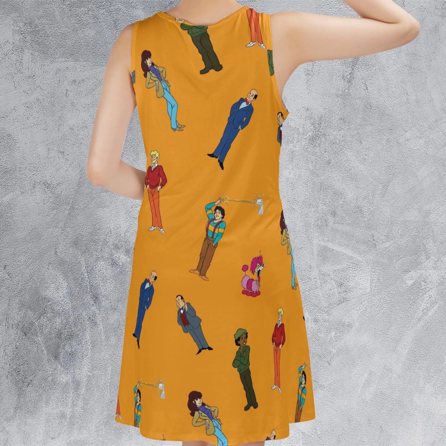 Casual Sleeveless Dress - TWRH89PB