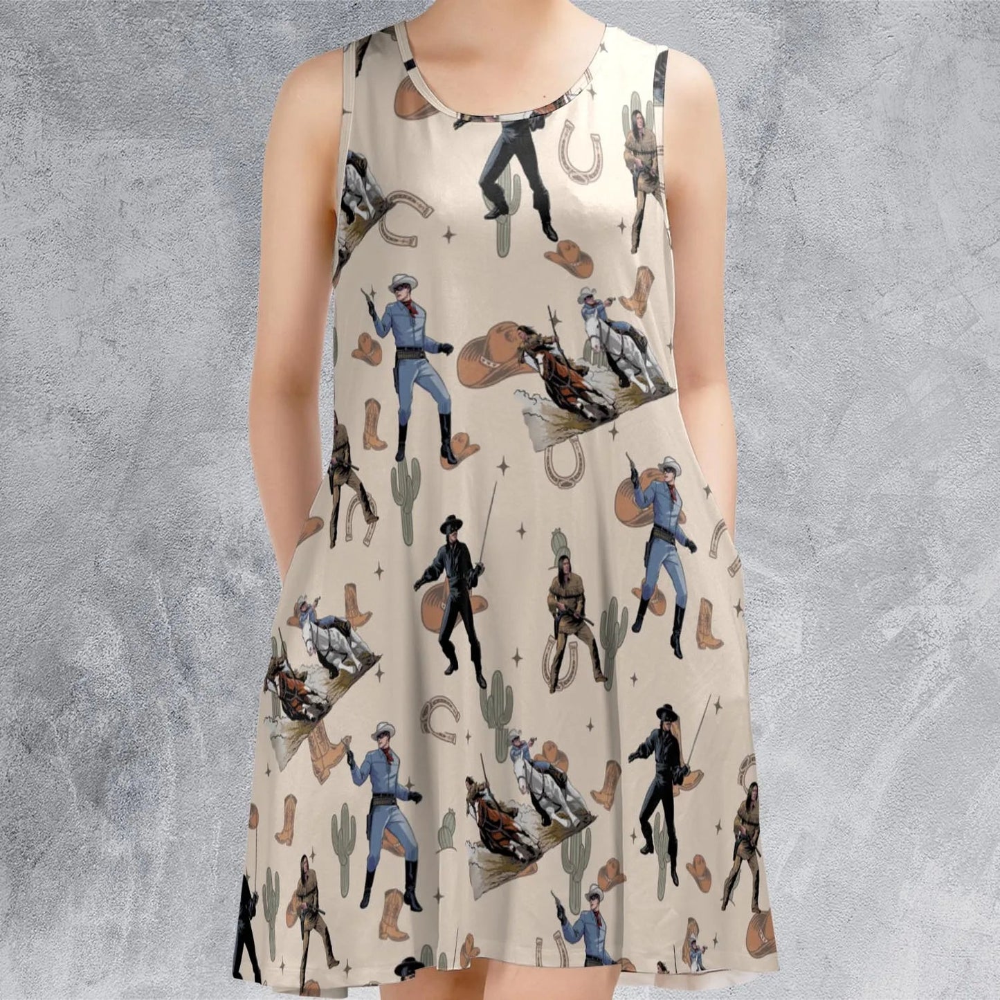 Casual Sleeveless Dress - D5J2CME4