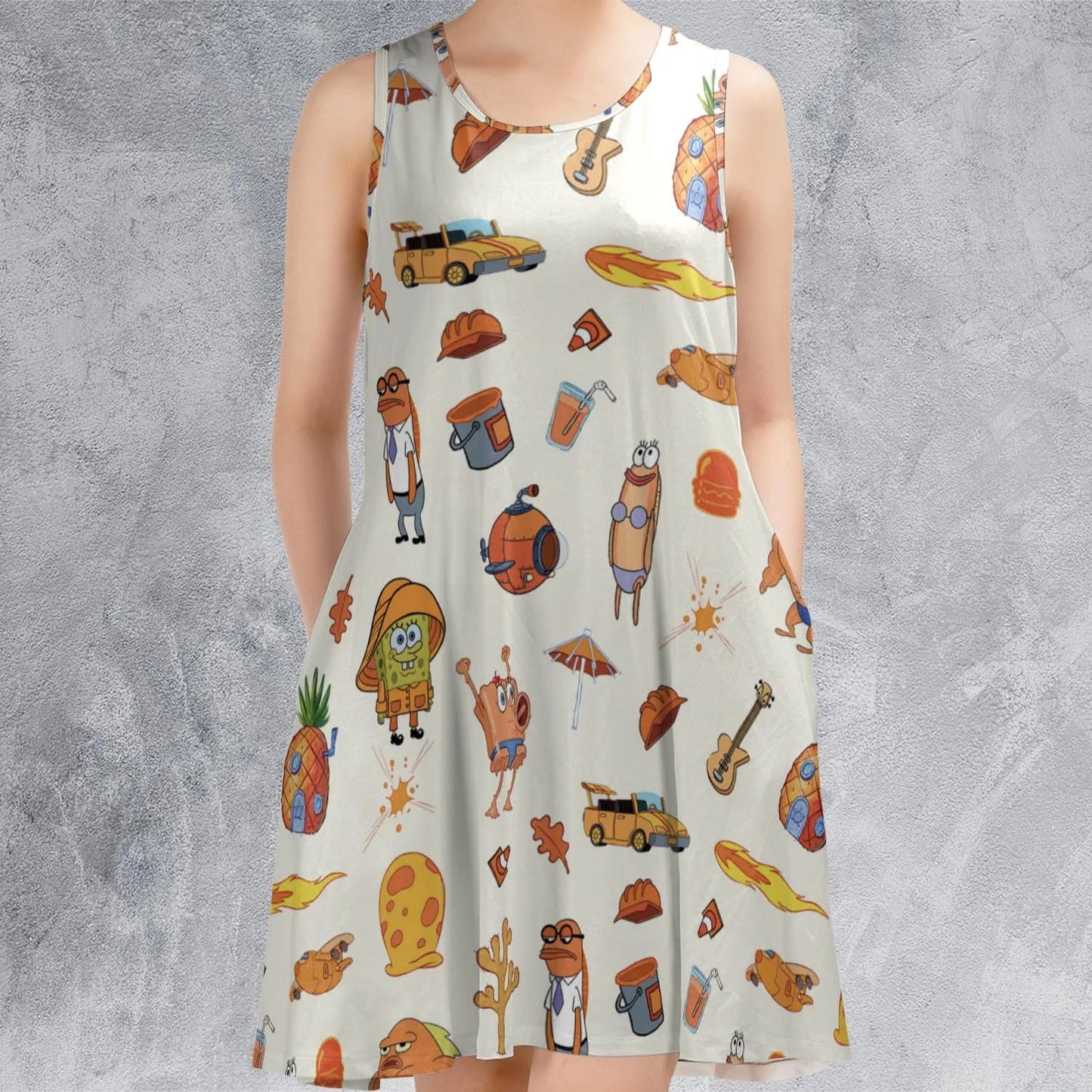 Casual Sleeveless Dress - JG155BUW