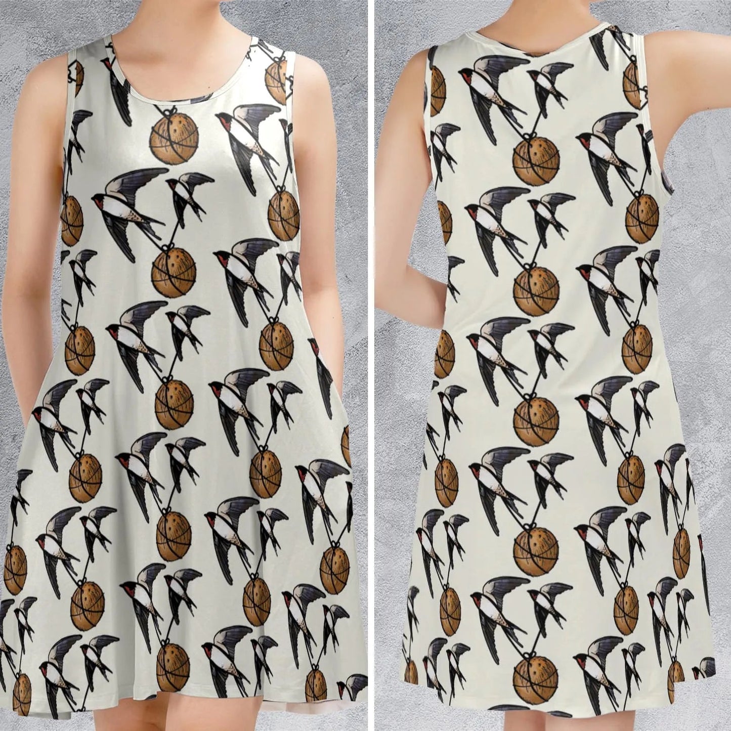 Casual Sleeveless Dress - CHR8MFN2