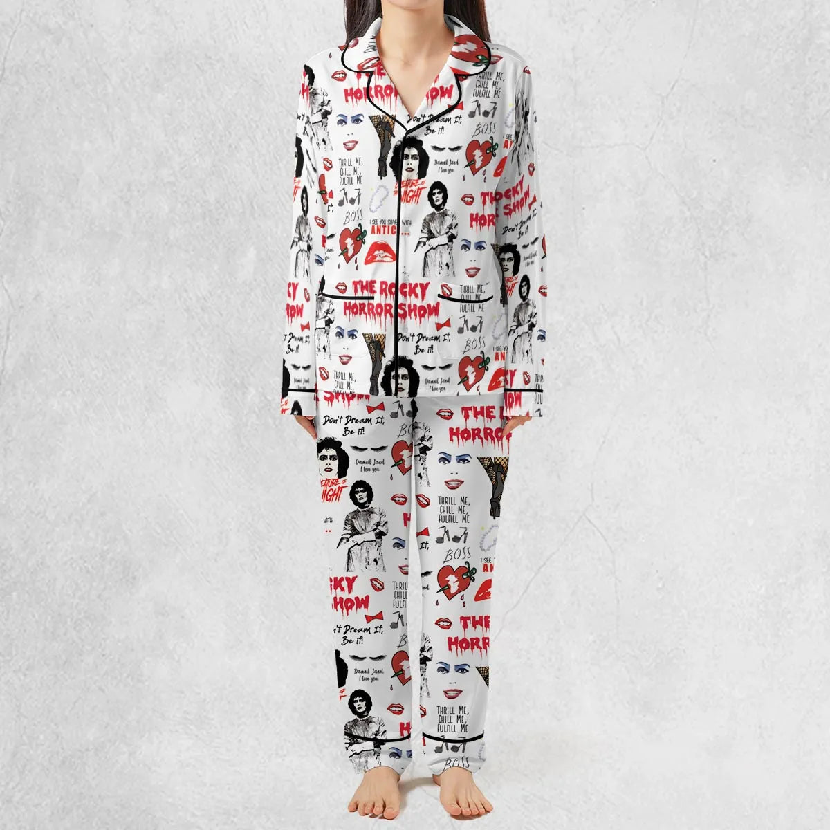 Stretch Long-Sleeve Pajamas Set - C9DQ18CY