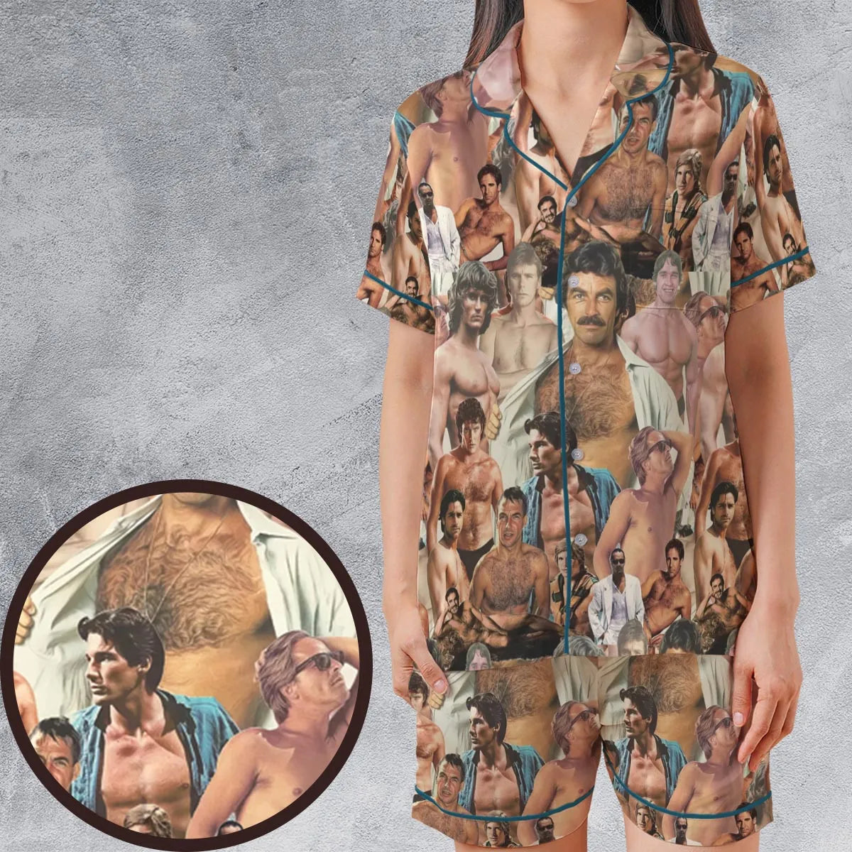 Satin Short-Sleeve Pajamas Set - JALSV1PV