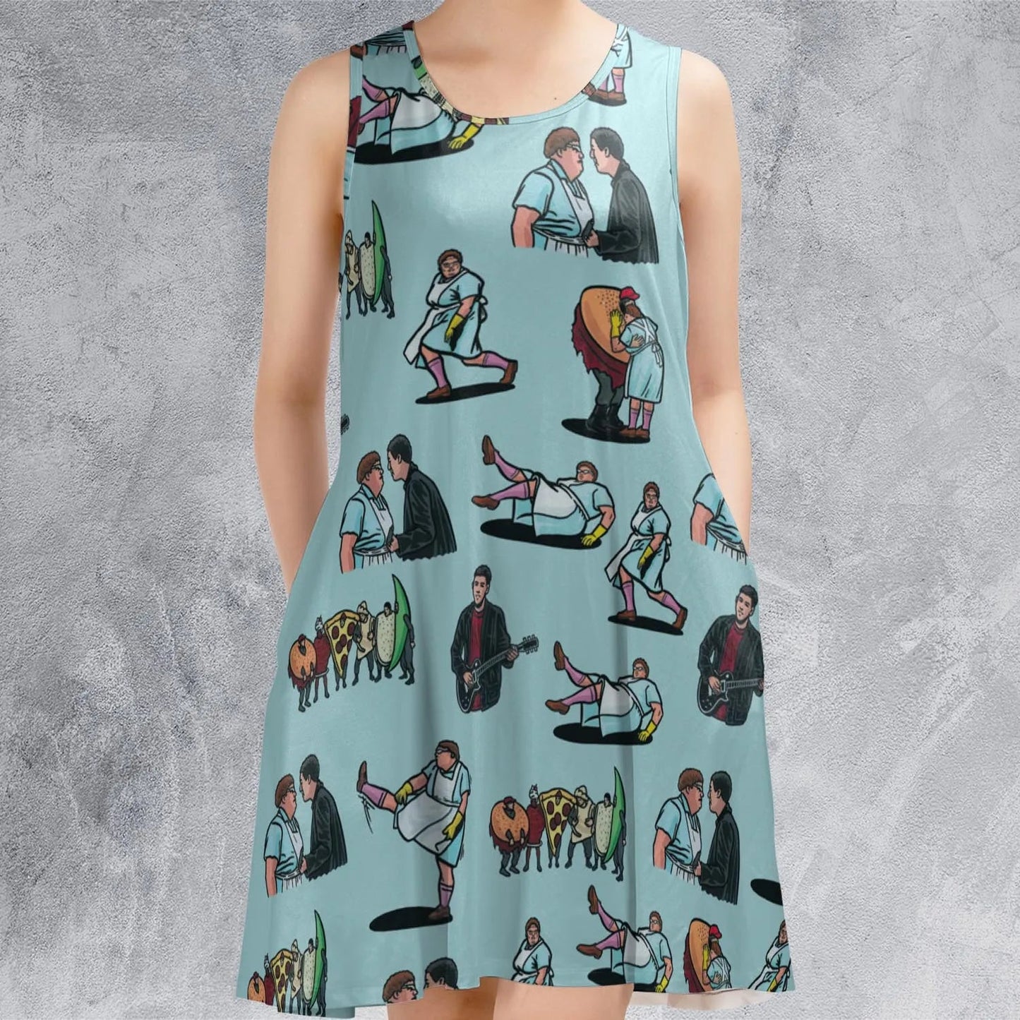 Casual Sleeveless Dress - HARP31GH