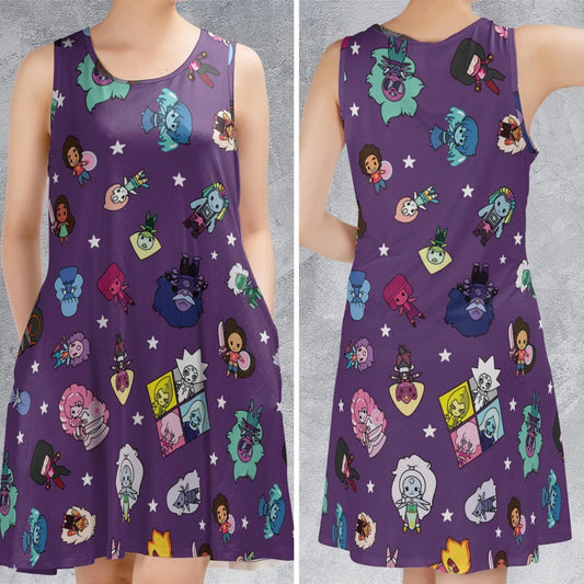 Casual Sleeveless Dress - 1Y9BMGWH