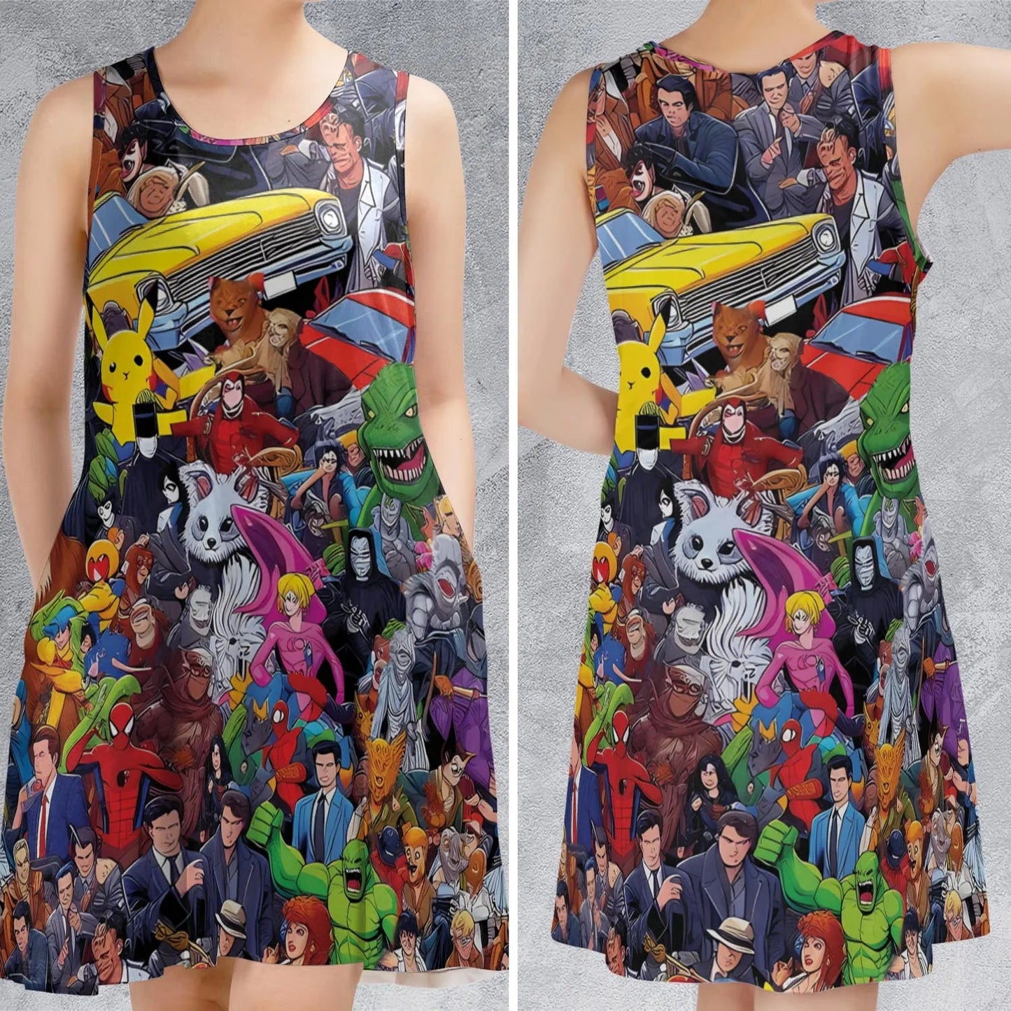Casual Sleeveless Dress - K8J1WQNB