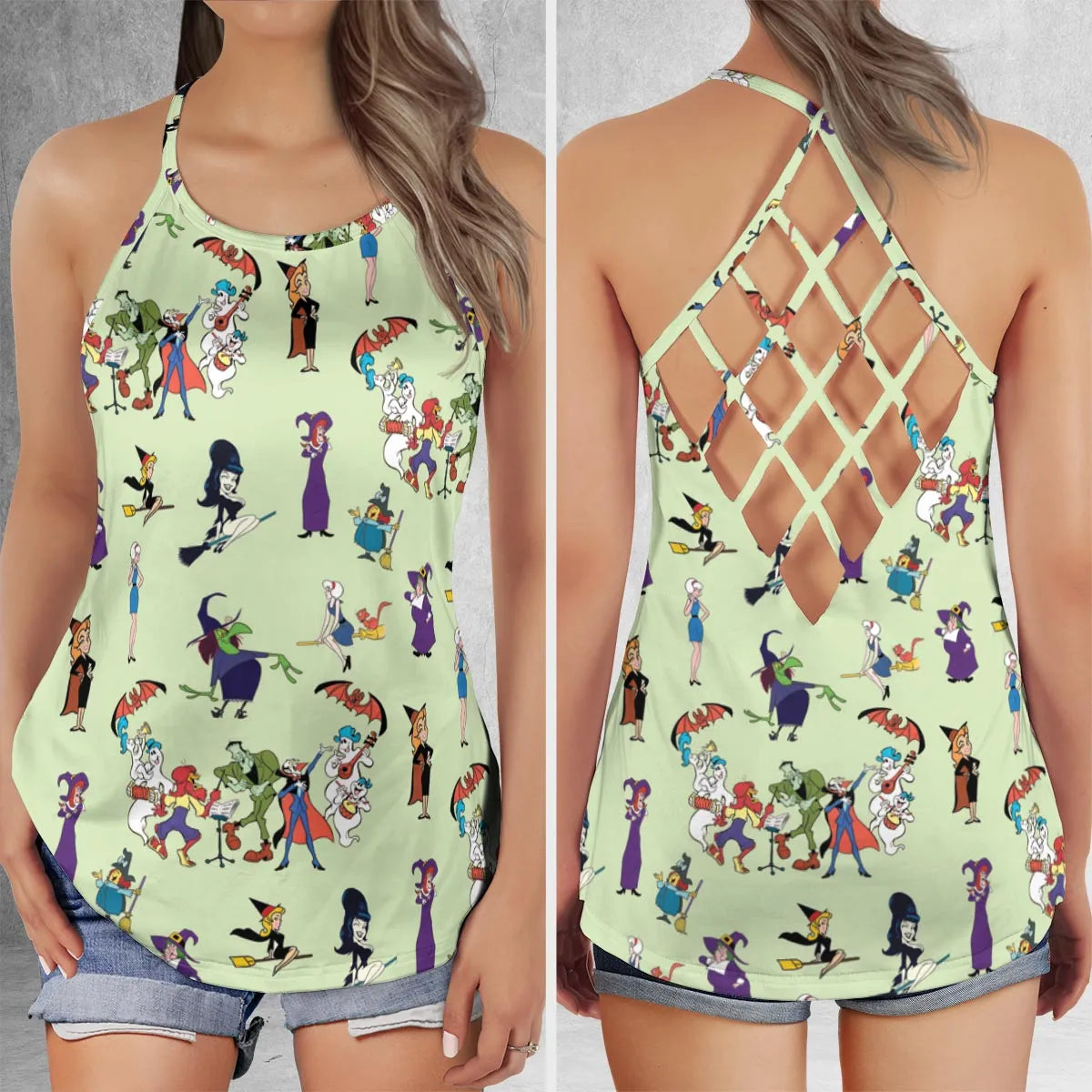 Lattice Back Tank Top - T5PZLUEB