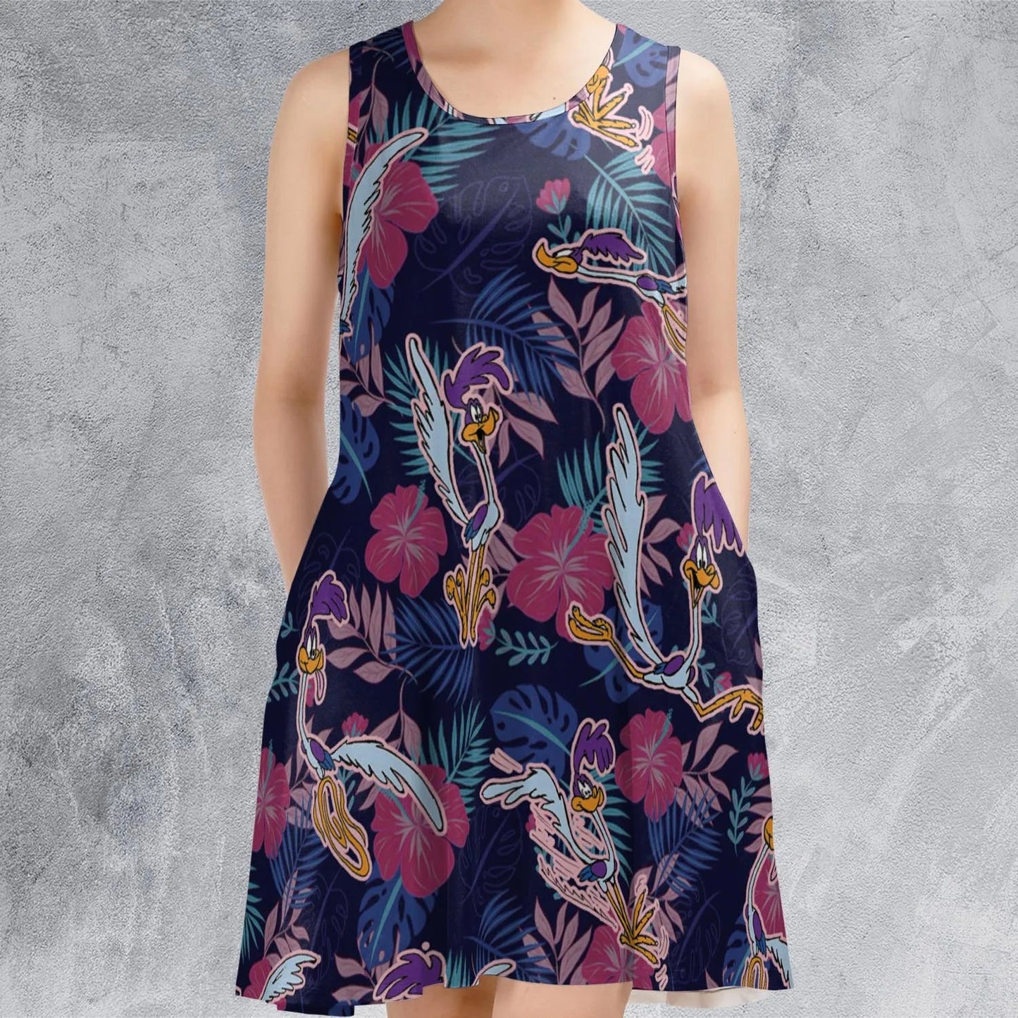 Casual Sleeveless Dress - J2BV5RWQ