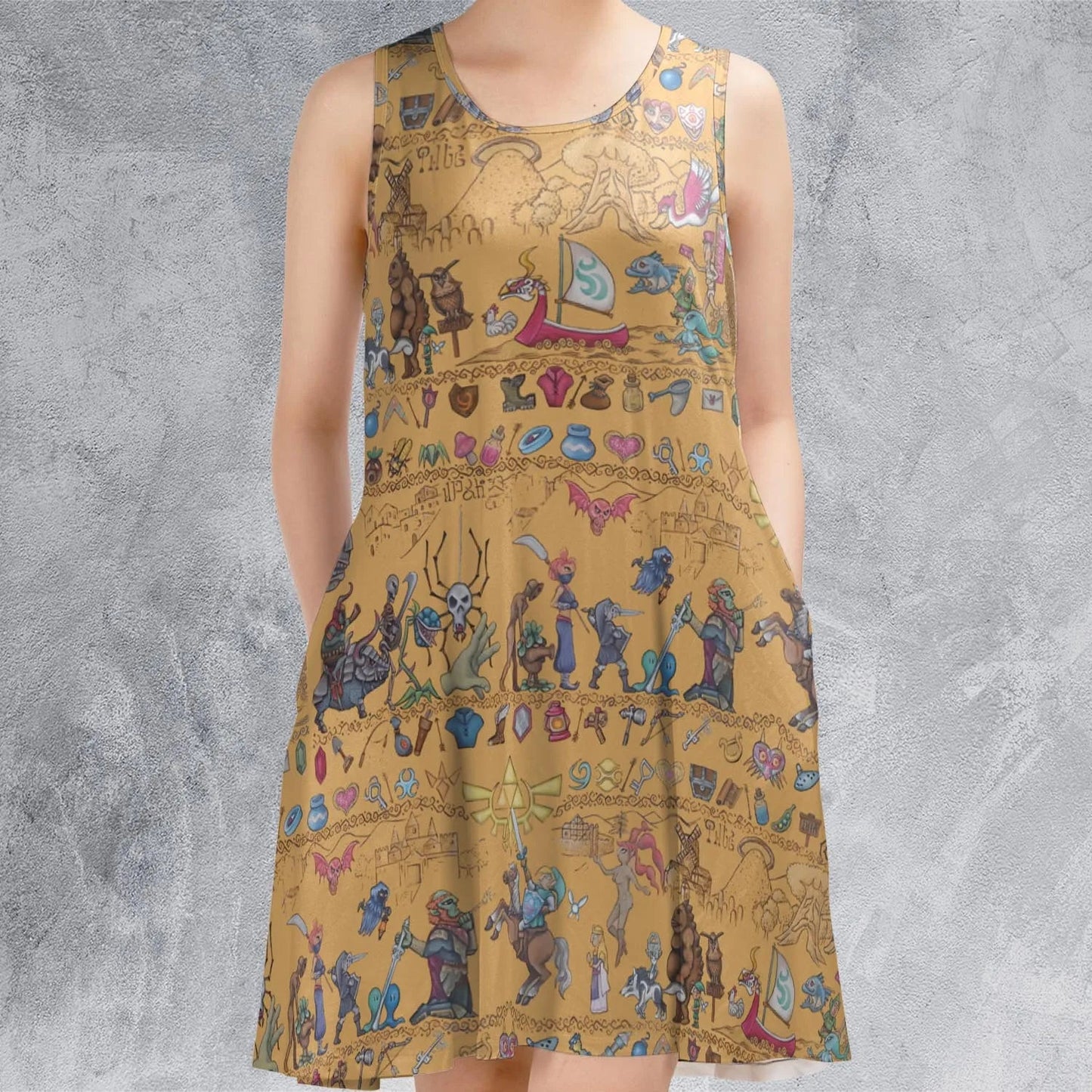 Casual Sleeveless Dress - B2XHK6ZK
