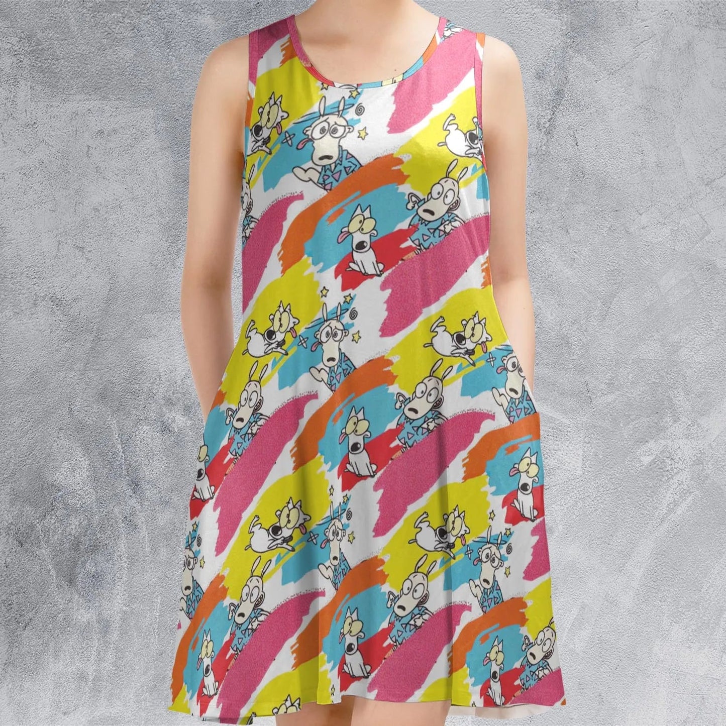 Casual Sleeveless Dress - 6H3C3LUQ