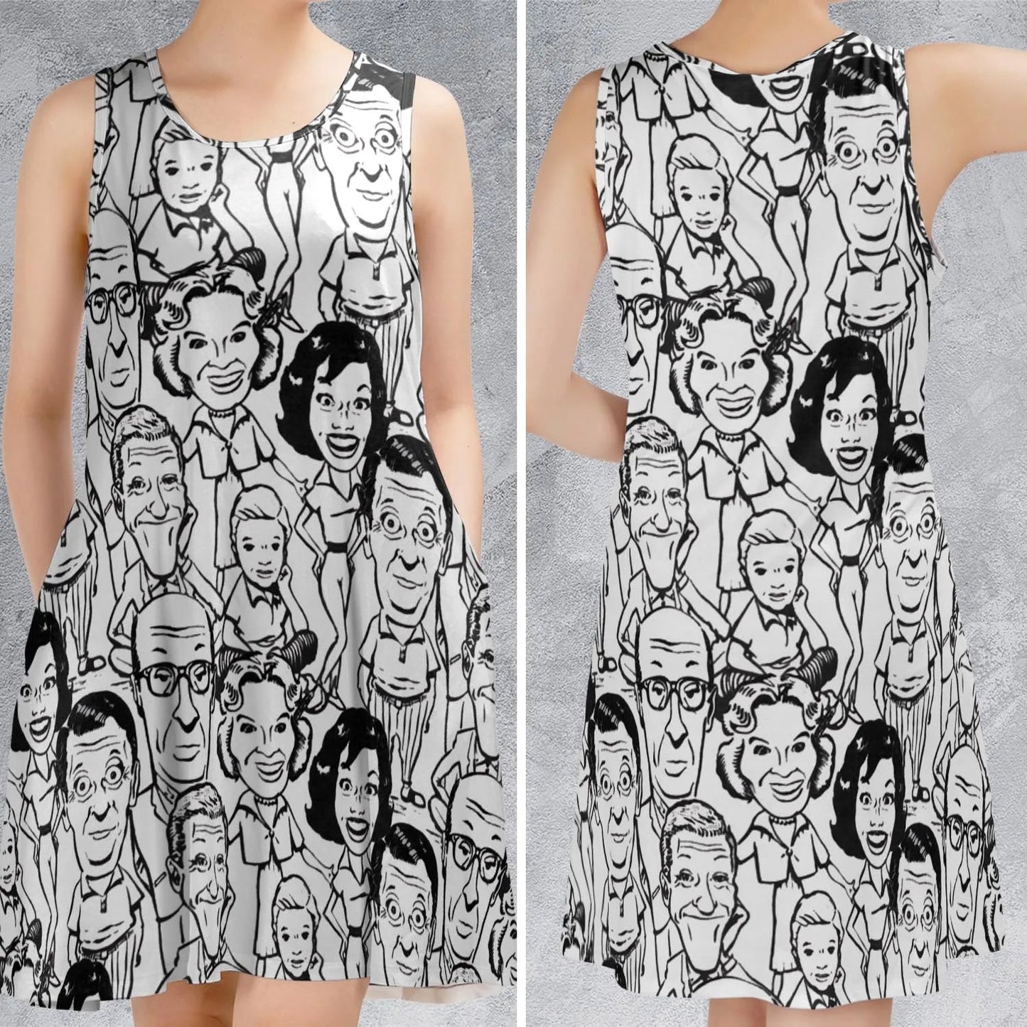 Casual Sleeveless Dress - NQA1J7X8