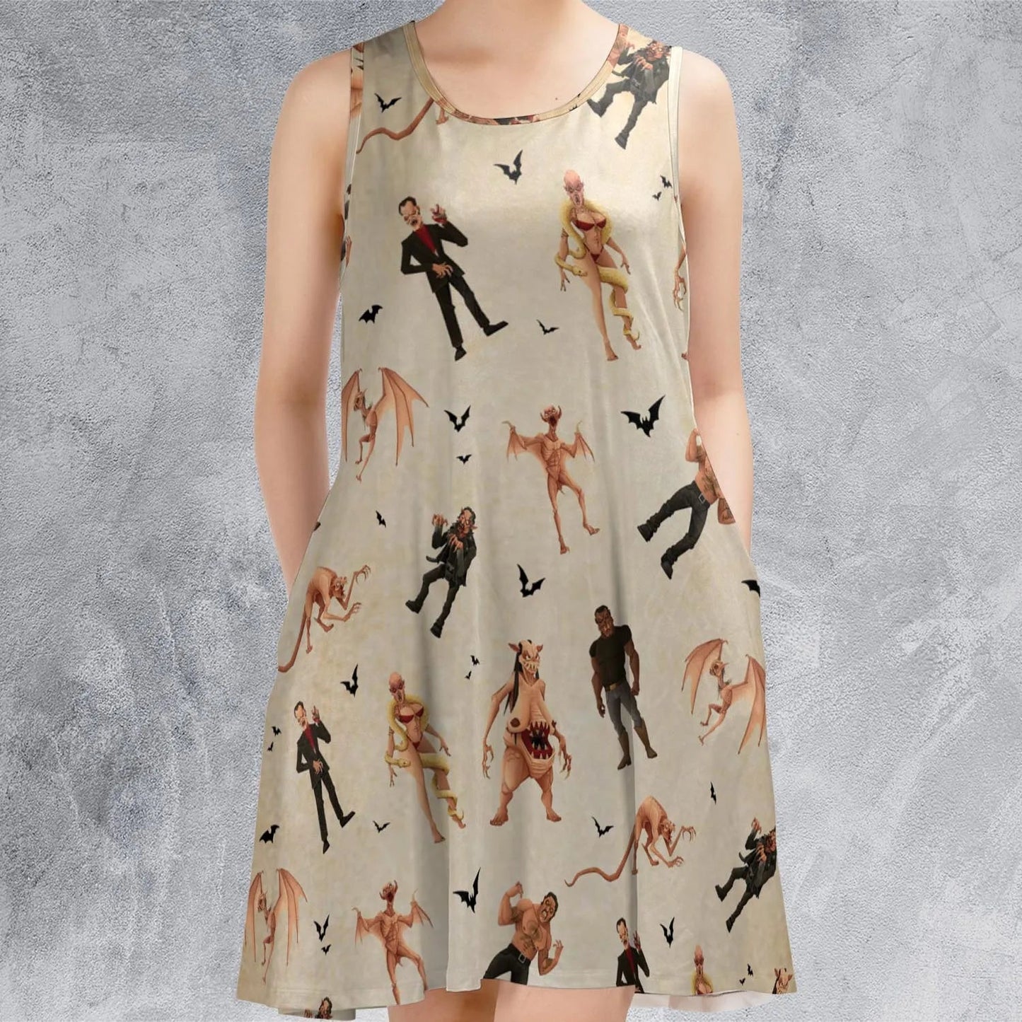 Casual Sleeveless Dress - BJTMD73F