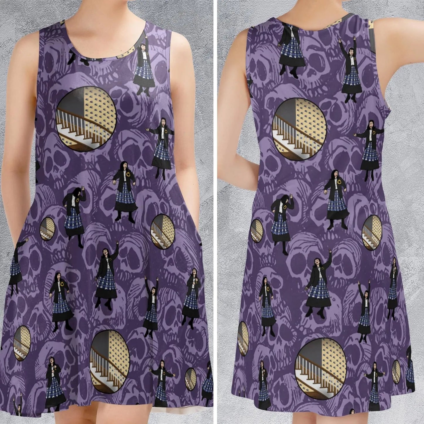 Casual Sleeveless Dress - JKZJRQ3Q