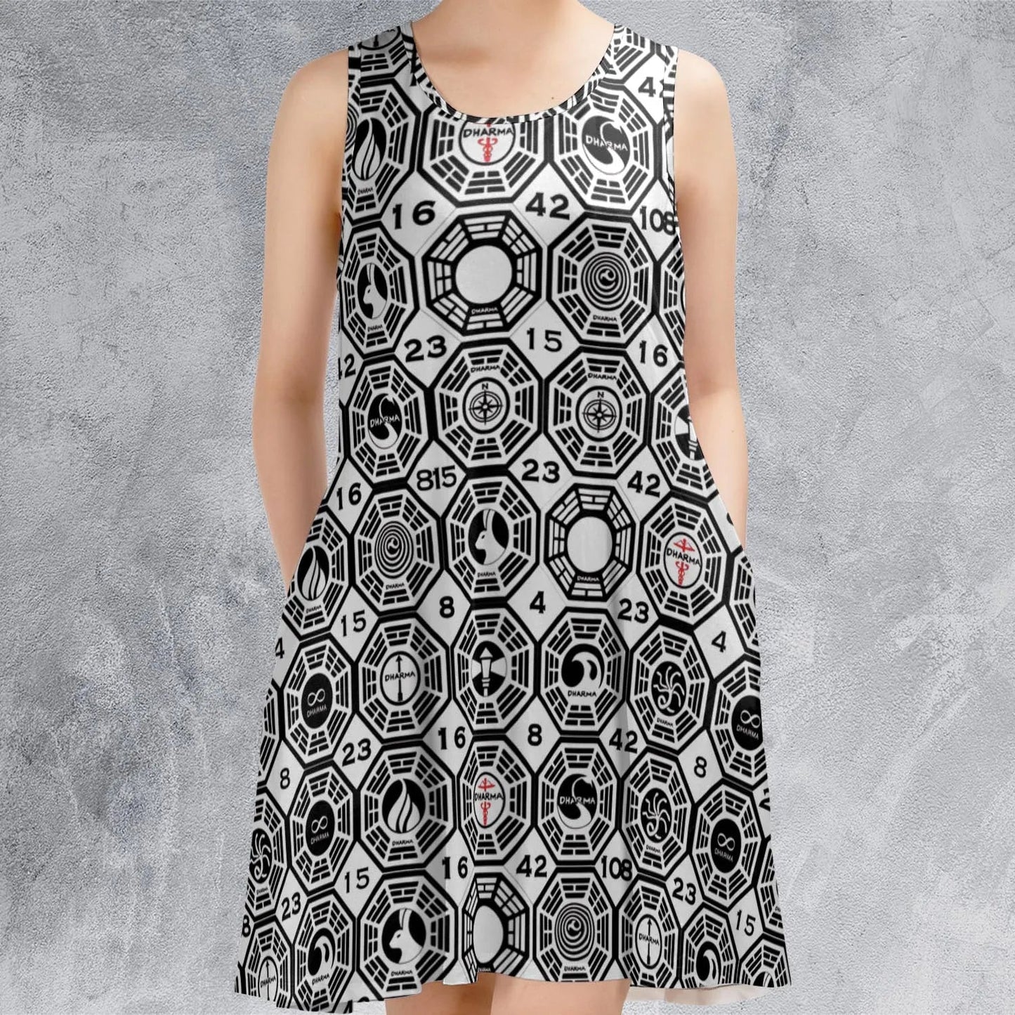 Casual Sleeveless Dress - 8BF4JS6M