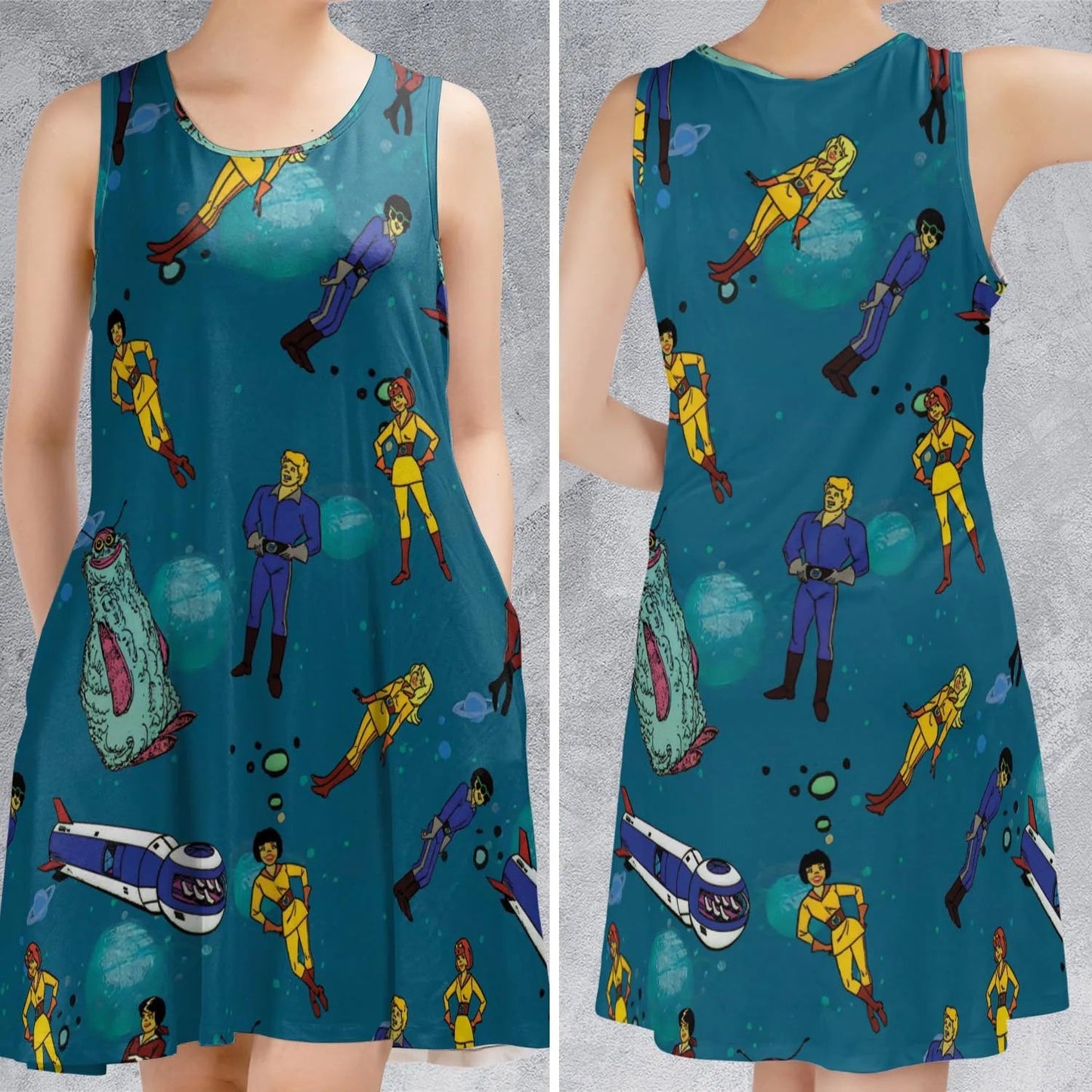 Casual Sleeveless Dress - RD78DHSH
