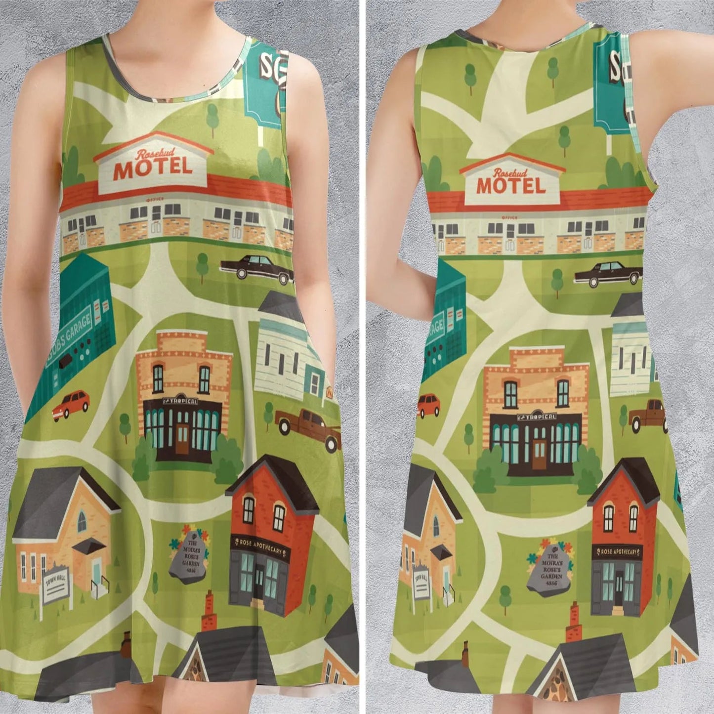 Casual Sleeveless Dress - DJMMBK99