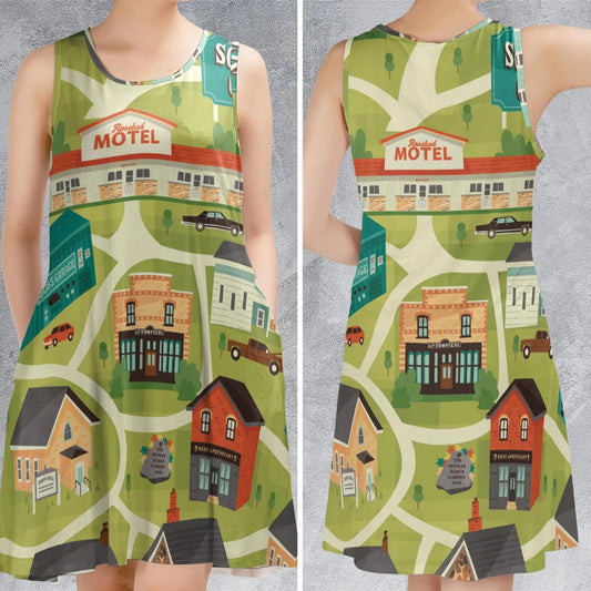 Casual Sleeveless Dress - DJMMBK99