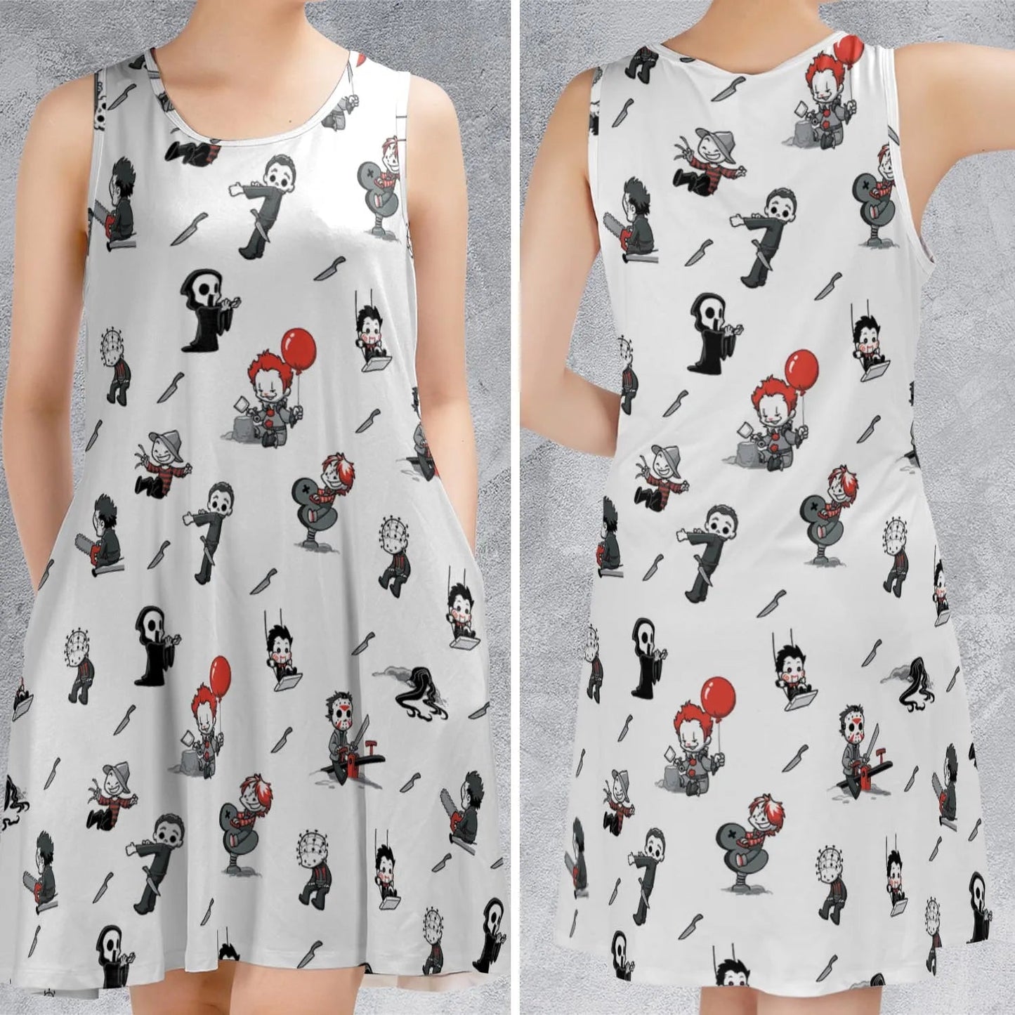 Casual Sleeveless Dress - ZQEUQ5DX