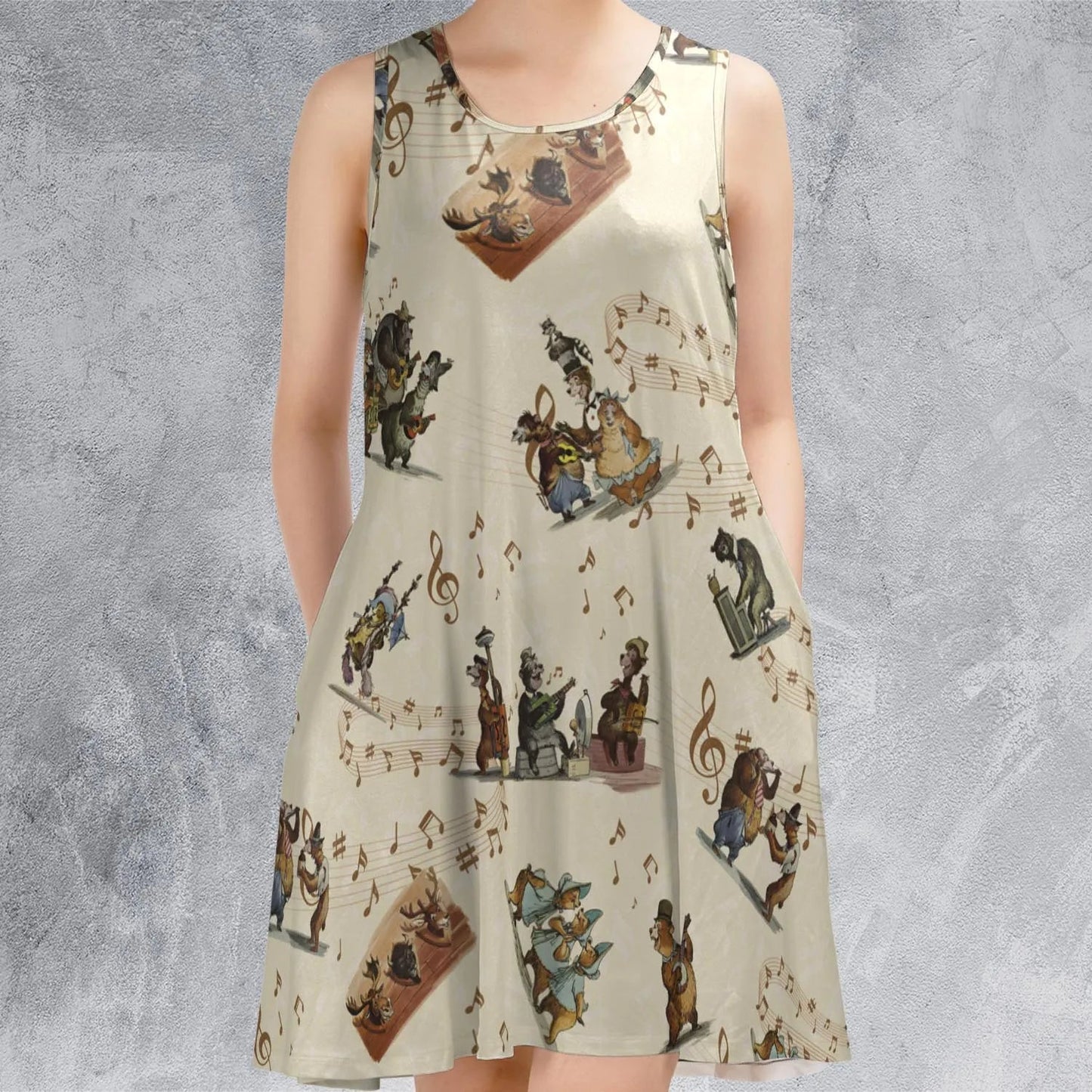 Casual Sleeveless Dress - P3SDG2W7