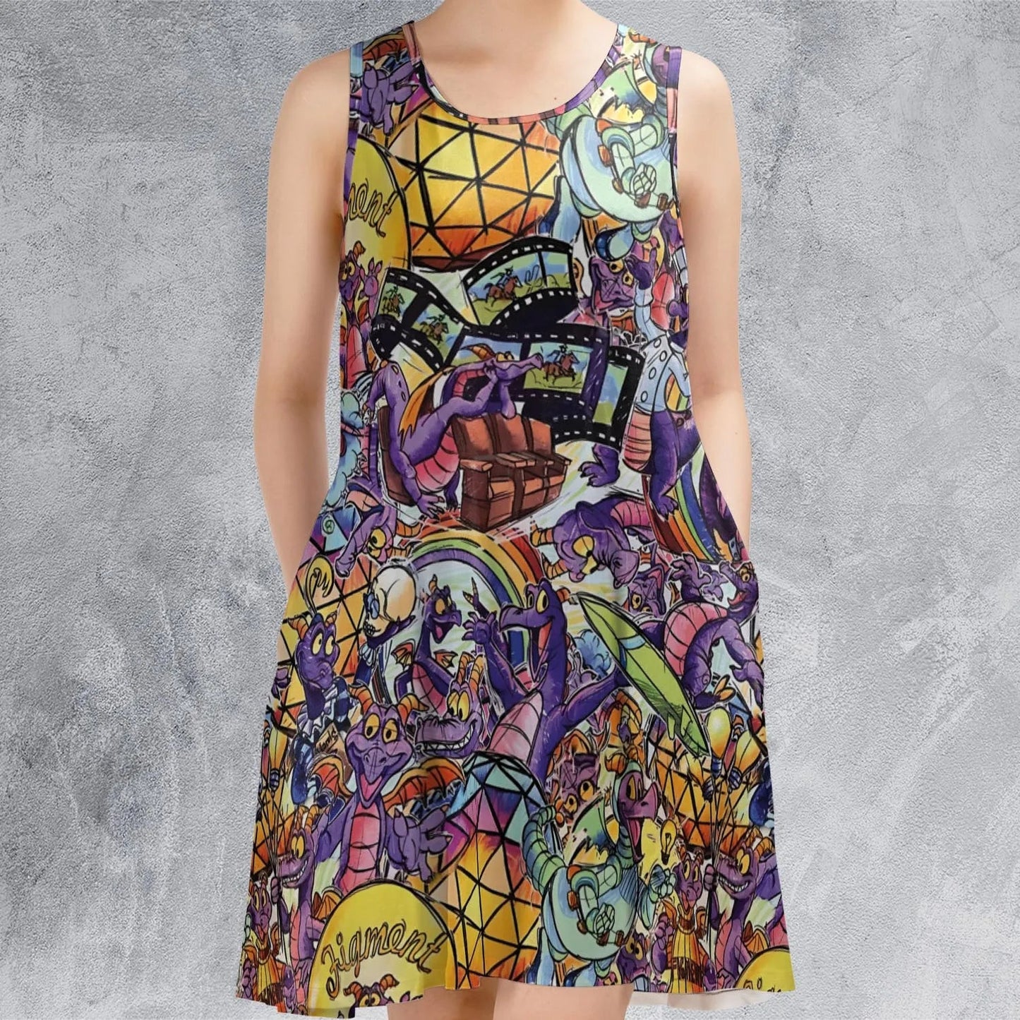 Casual Sleeveless Dress - T2N2FXH7