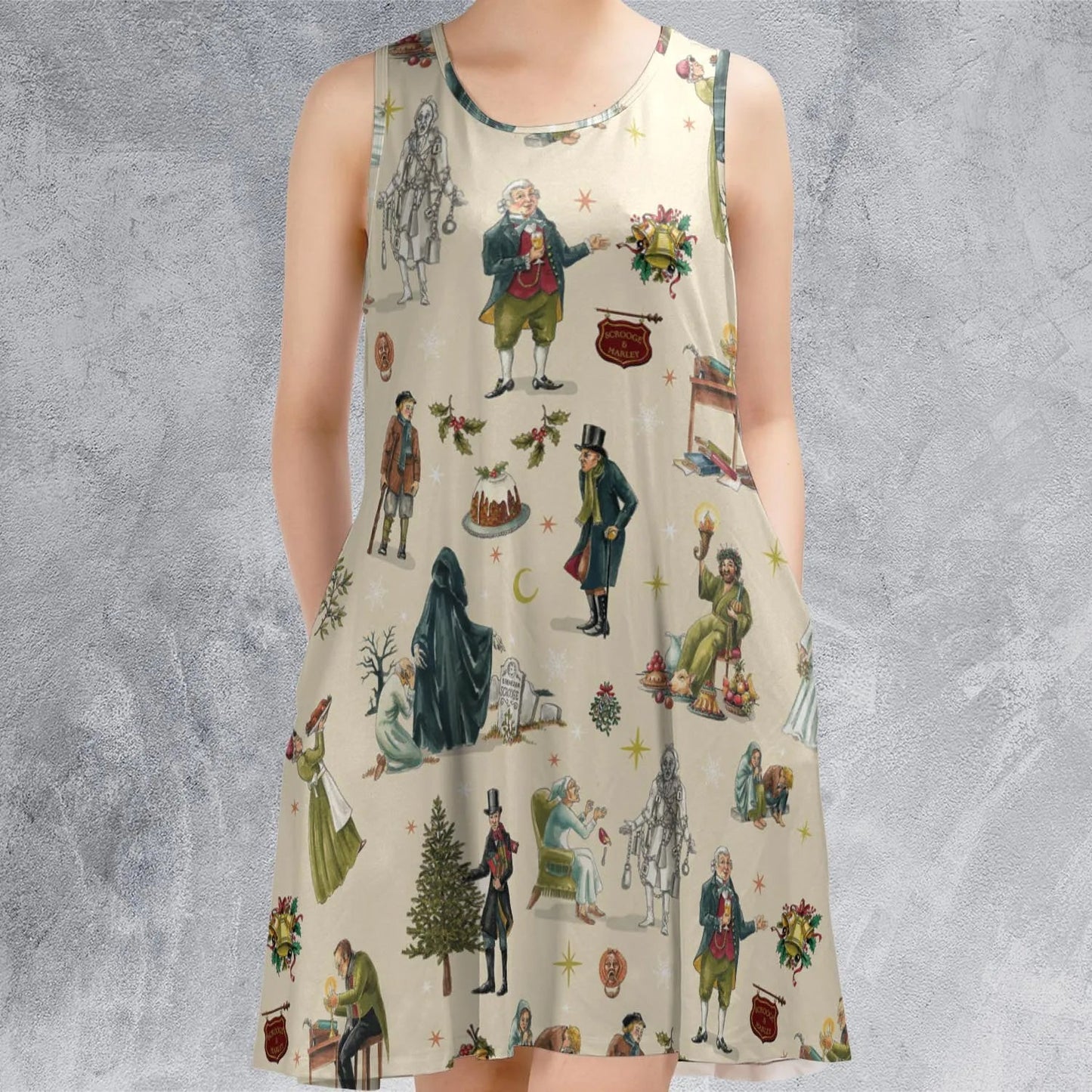 Casual Sleeveless Dress - HZU5H9BN