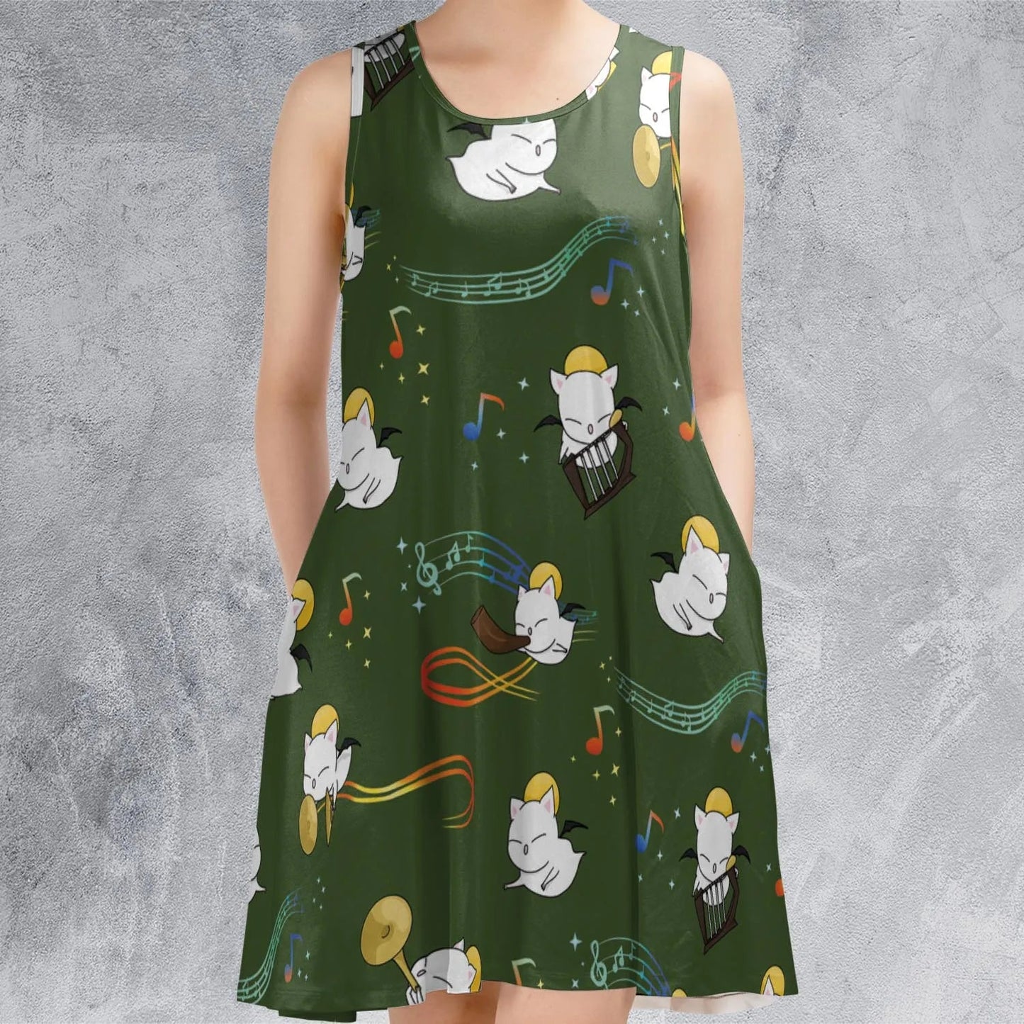 Casual Sleeveless Dress - 6BTG1GF5