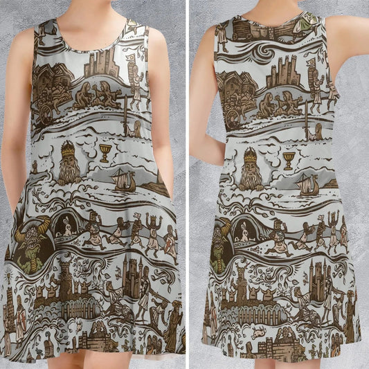 Casual Sleeveless Dress - 8FDPTULX