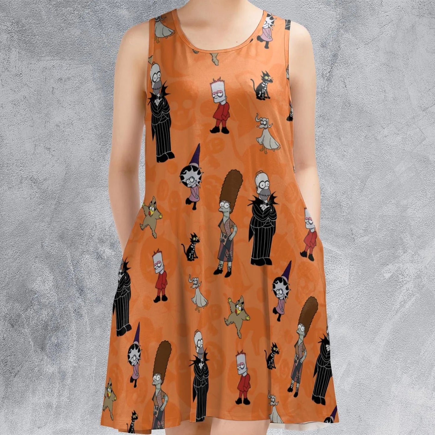 Casual Sleeveless Dress - BWAH3TGC