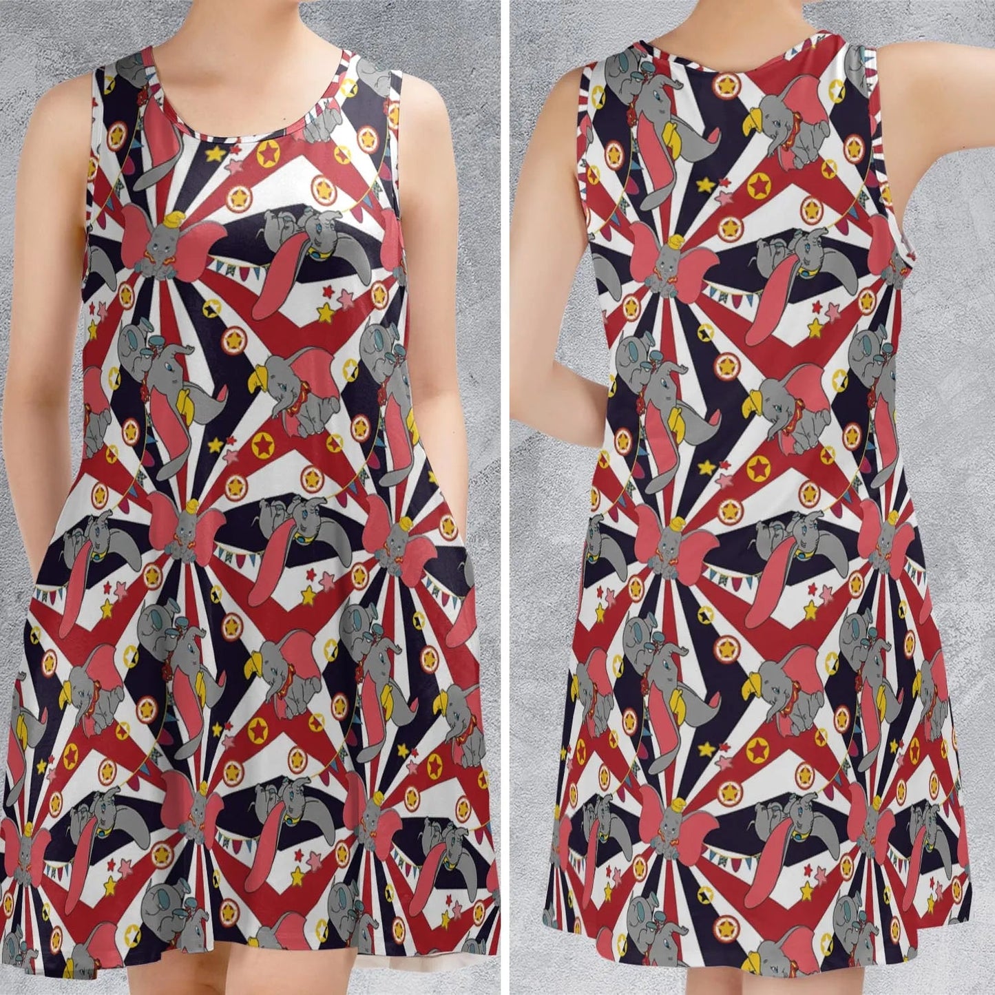 Casual Sleeveless Dress - E8X3TY7C