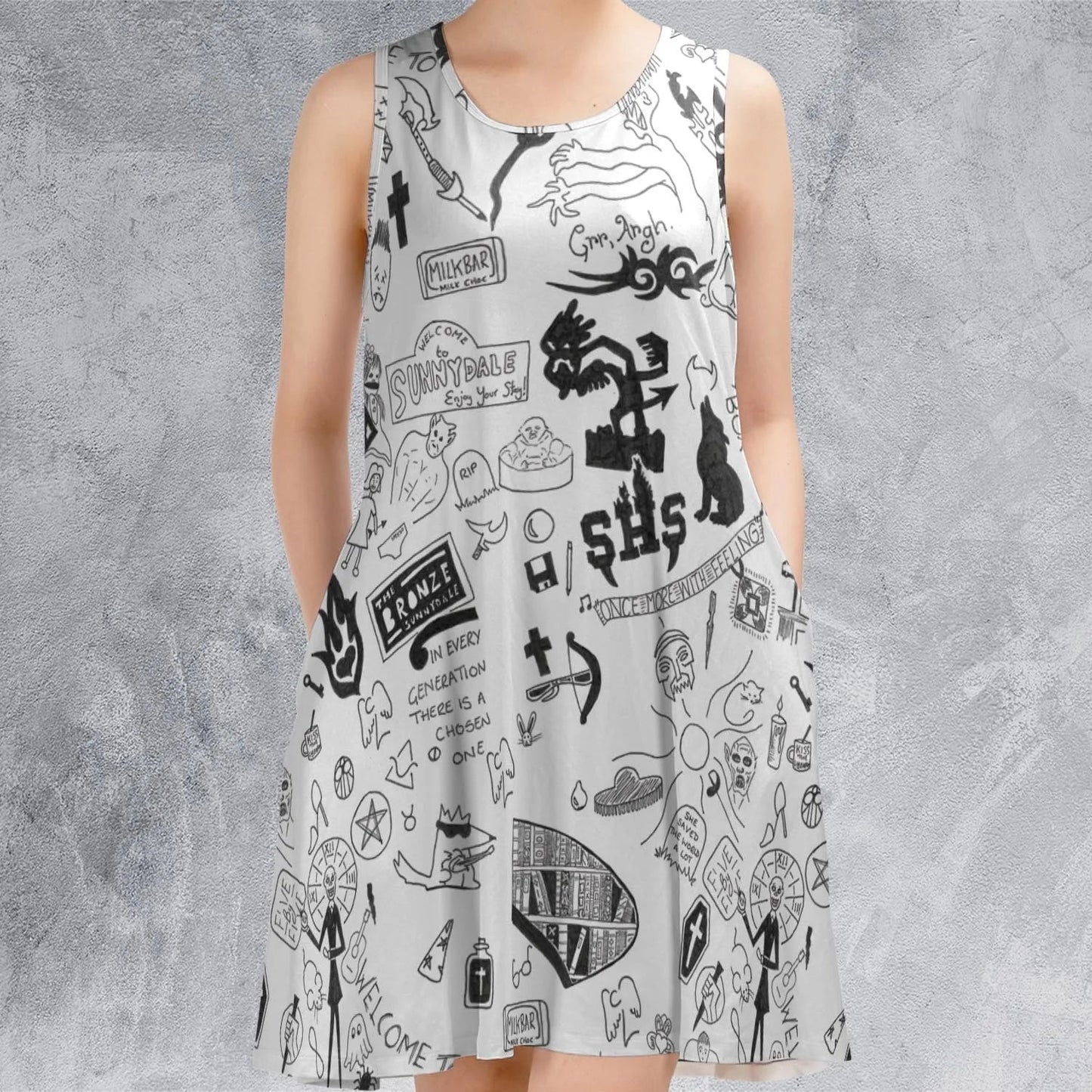 Casual Sleeveless Dress - JH94GVAQ
