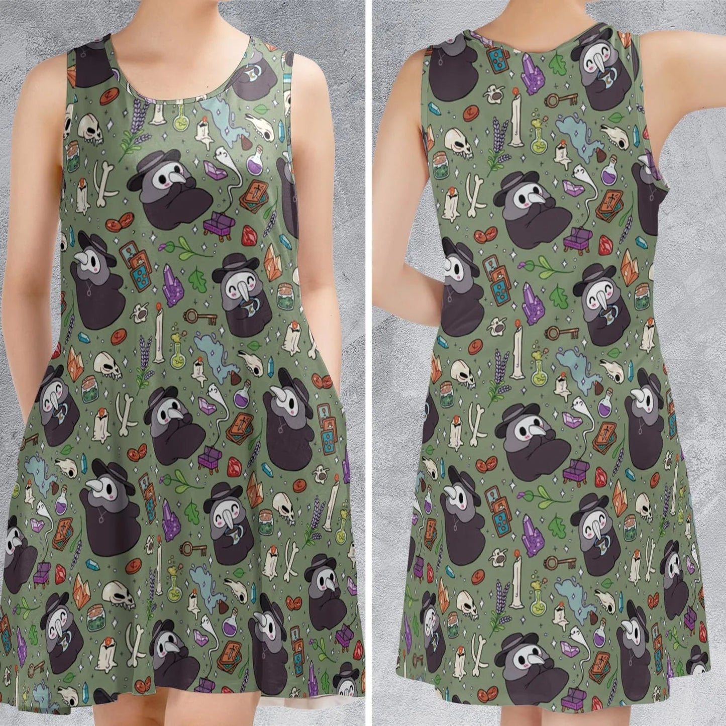 Casual Sleeveless Dress - 96MX6LRZ