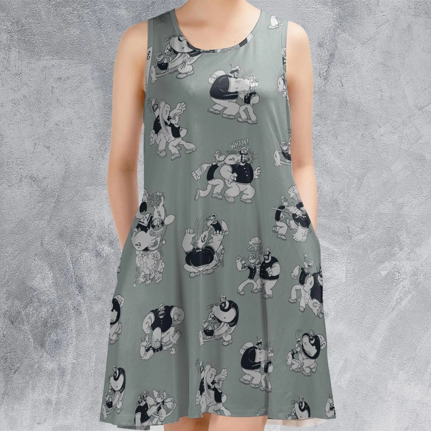 Casual Sleeveless Dress - VL6DZWH7