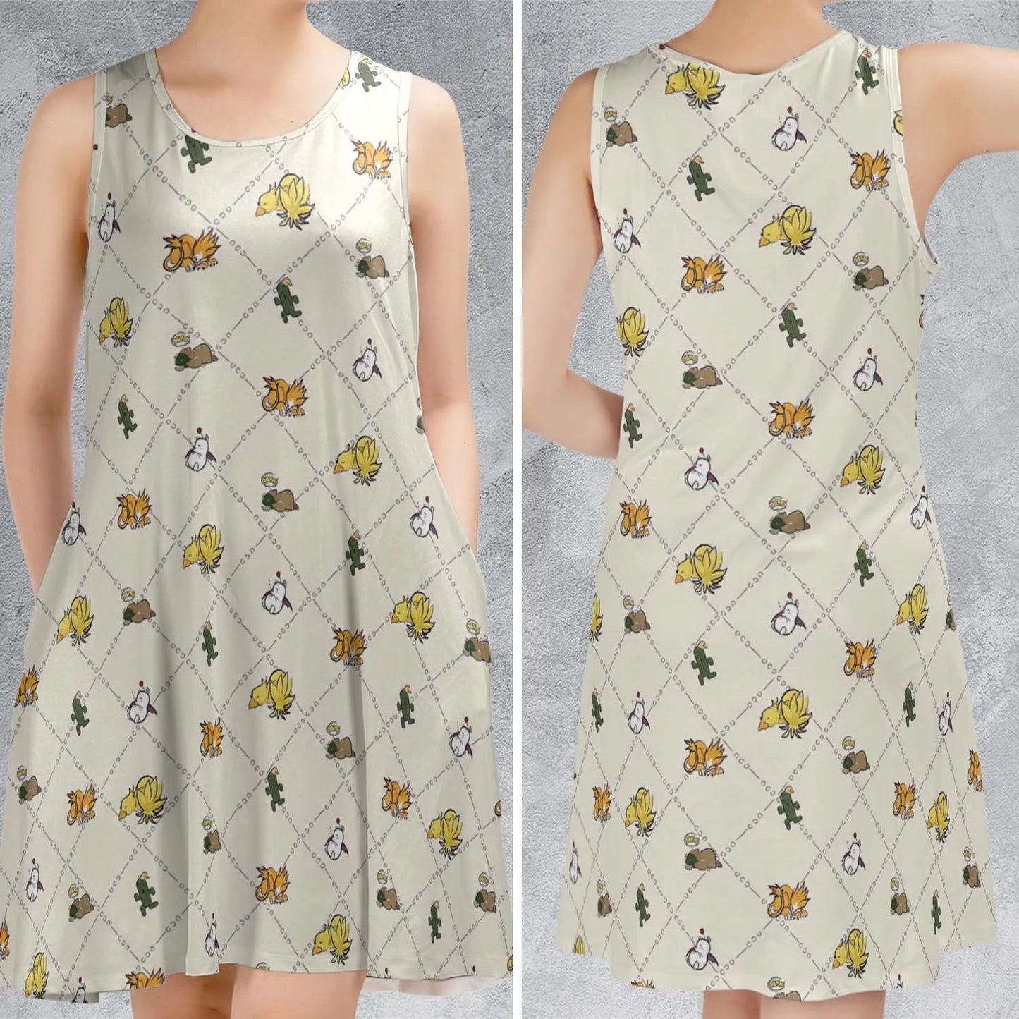 Casual Sleeveless Dress - 79AS99TG
