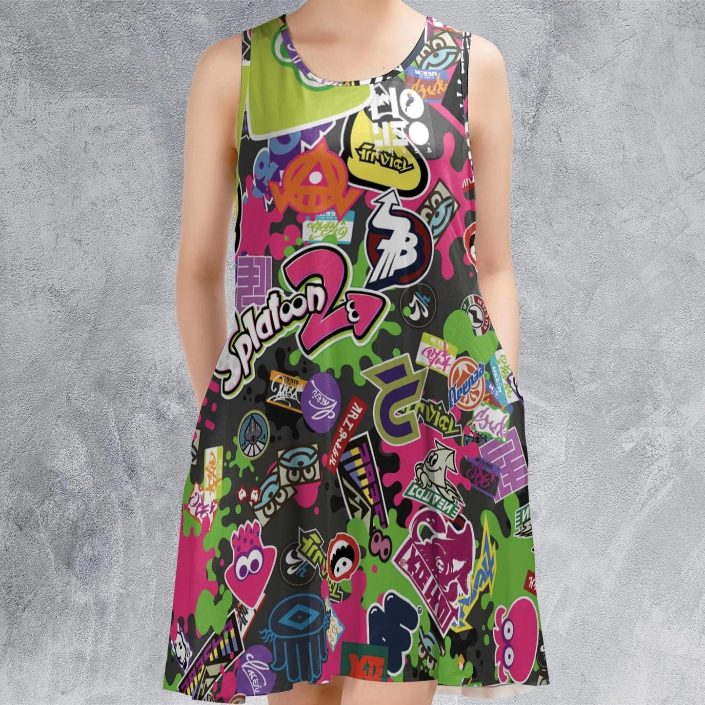 Casual Sleeveless Dress - 379AW5MH