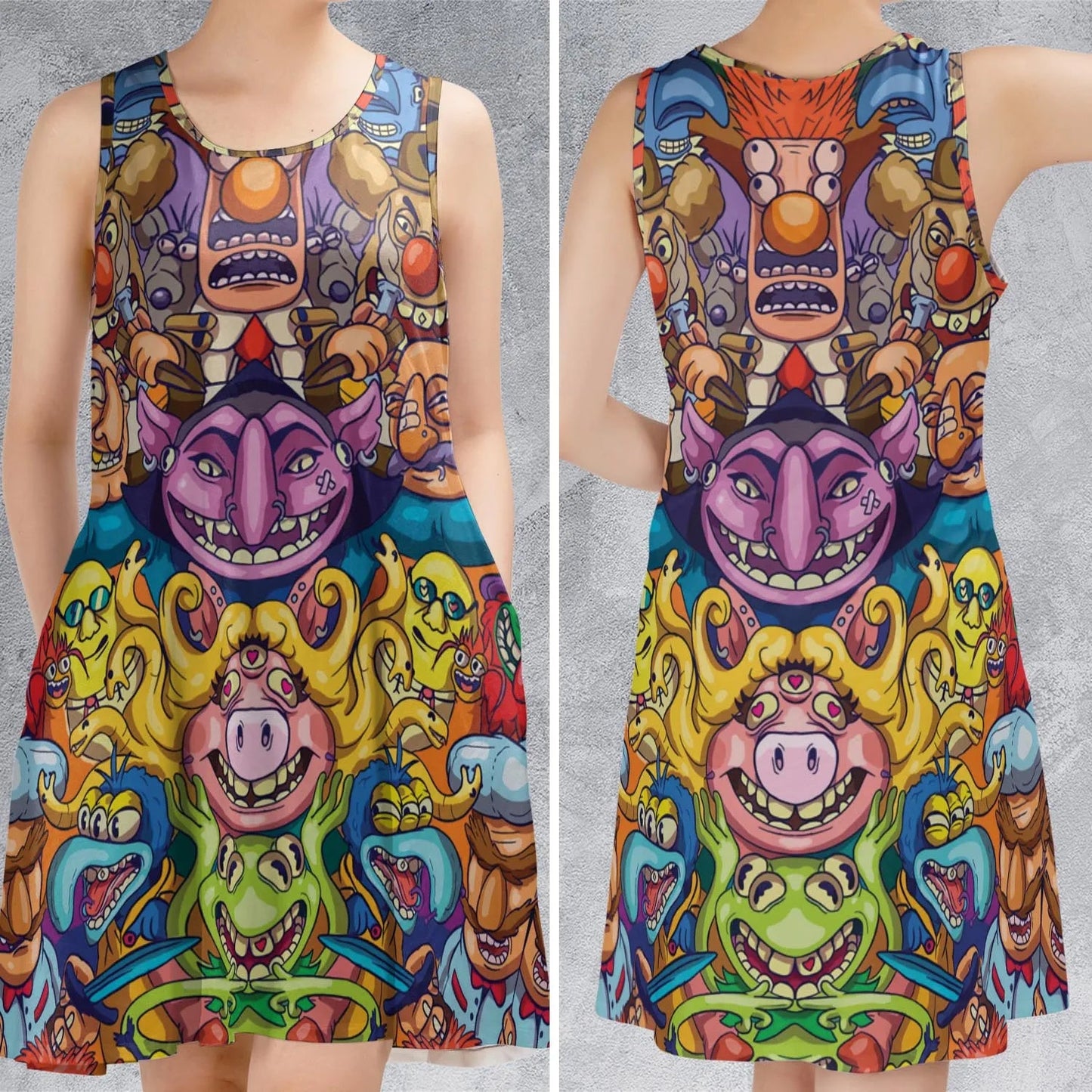 Casual Sleeveless Dress - 4JYRUN77