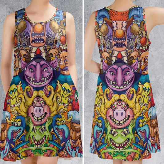 Casual Sleeveless Dress - 4JYRUN77